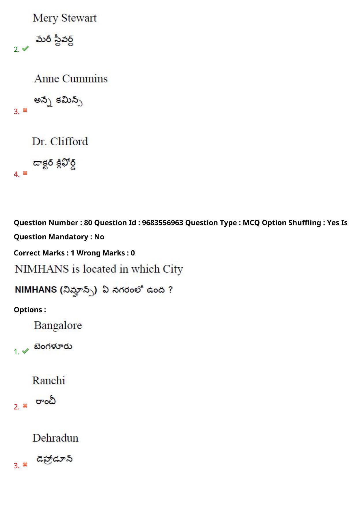 TS CPGET 2021 Master of Social Work (MSW)  (Shift 3) Question Paper with Answer Key - Page 64