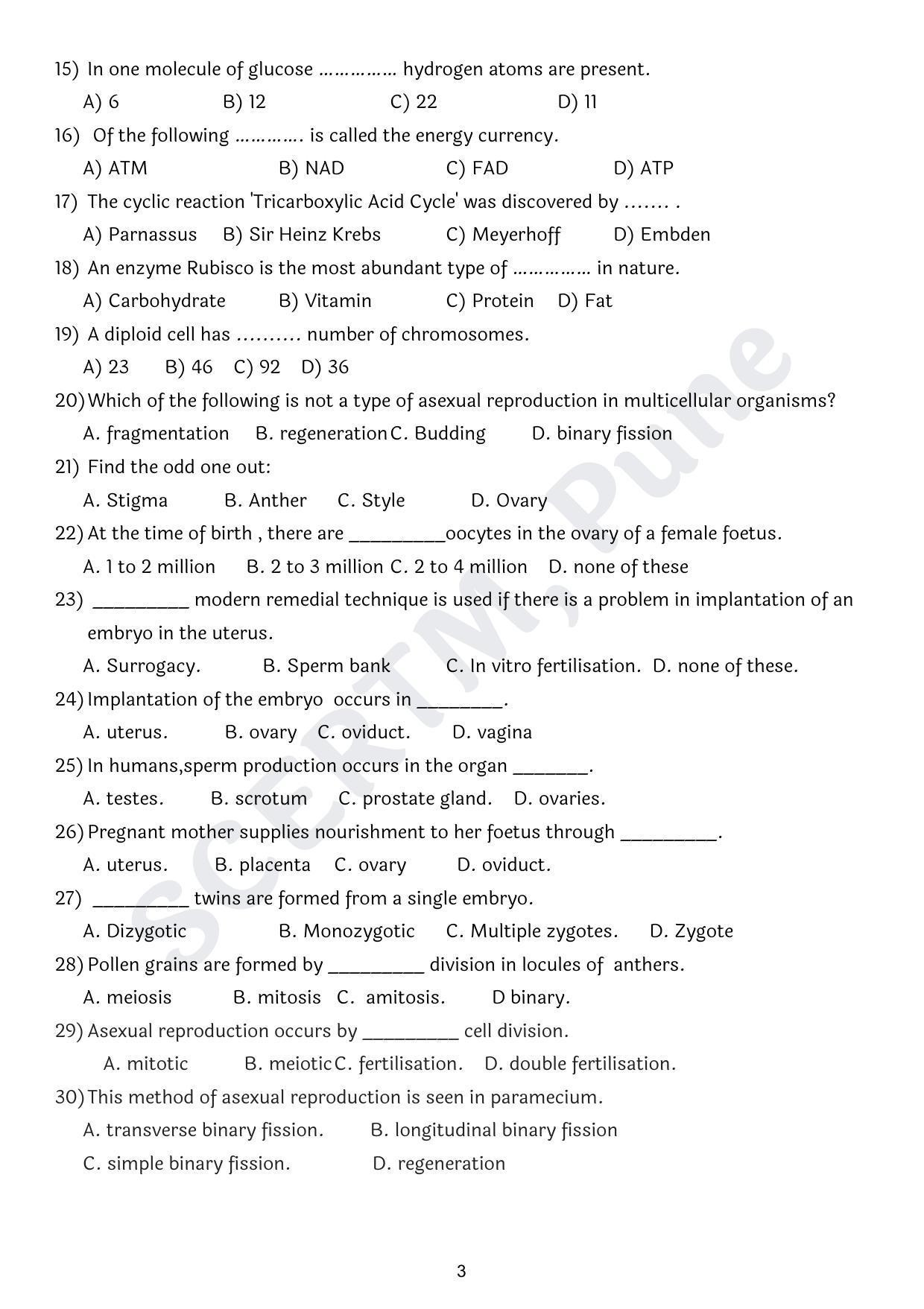 Maharashtra Board Class 10 Science Part II (English Medium) 2023 Question Bank - Page 3