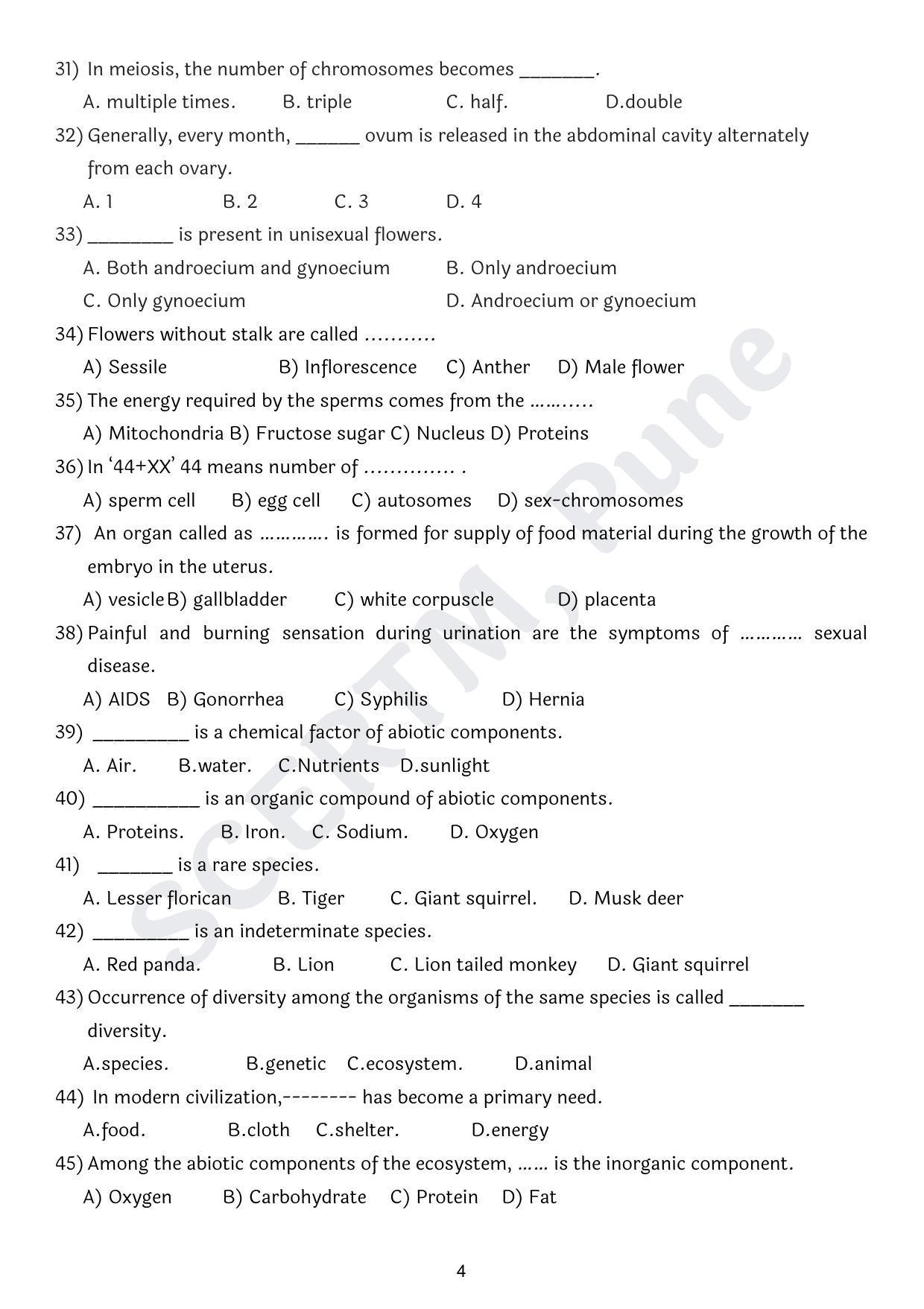 Maharashtra Board Class 10 Science Part II (English Medium) 2023 Question Bank - Page 4