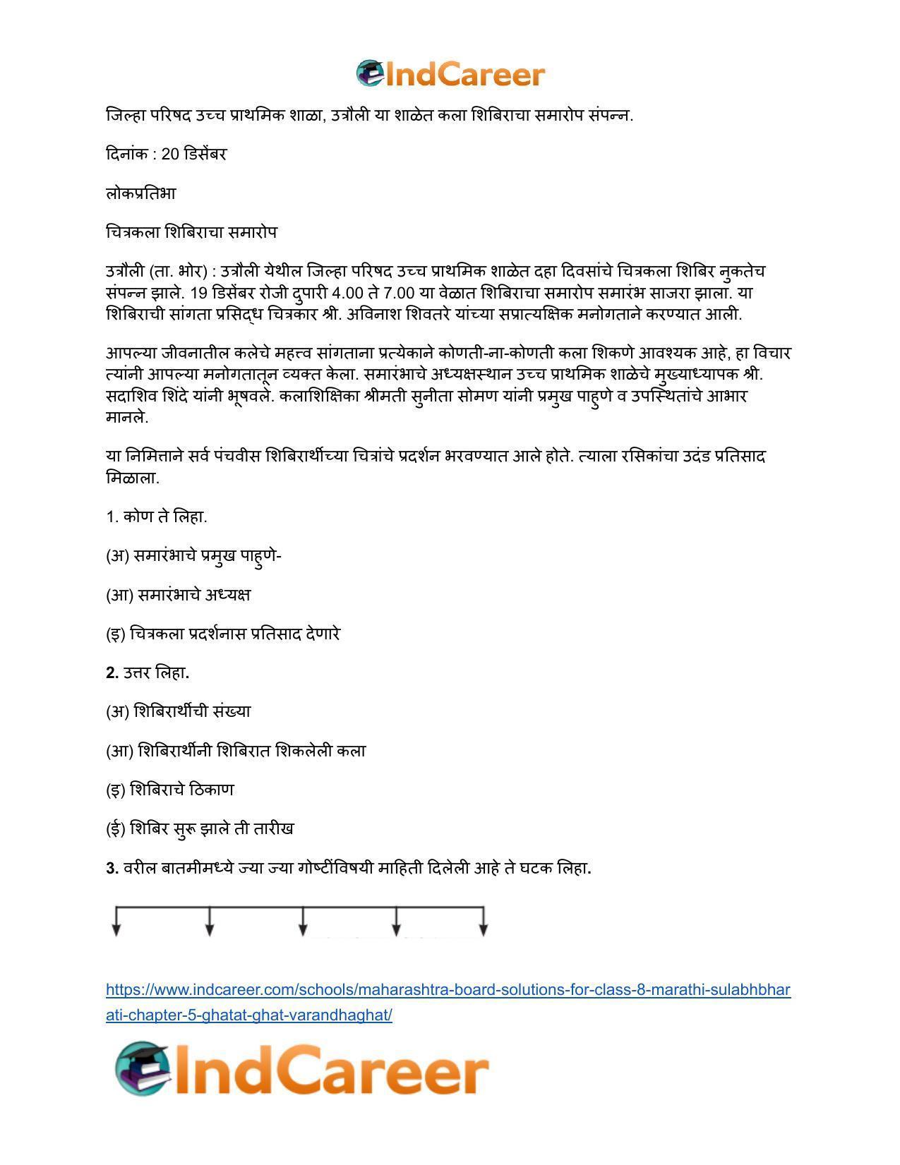Maharashtra Board Solutions for Class 8- Marathi Sulabhbharati: Chapter 5- घाटात घाट वरंधाघाट - Page 9