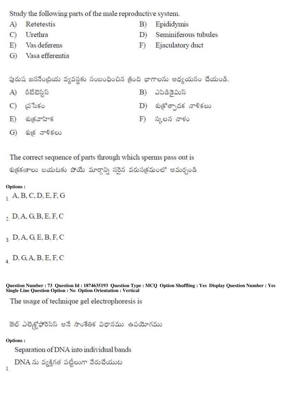 TS EAMCET 2019 Agriculture and Medical Question Paper with Key (24 April 2019 Afternoon) - Page 62