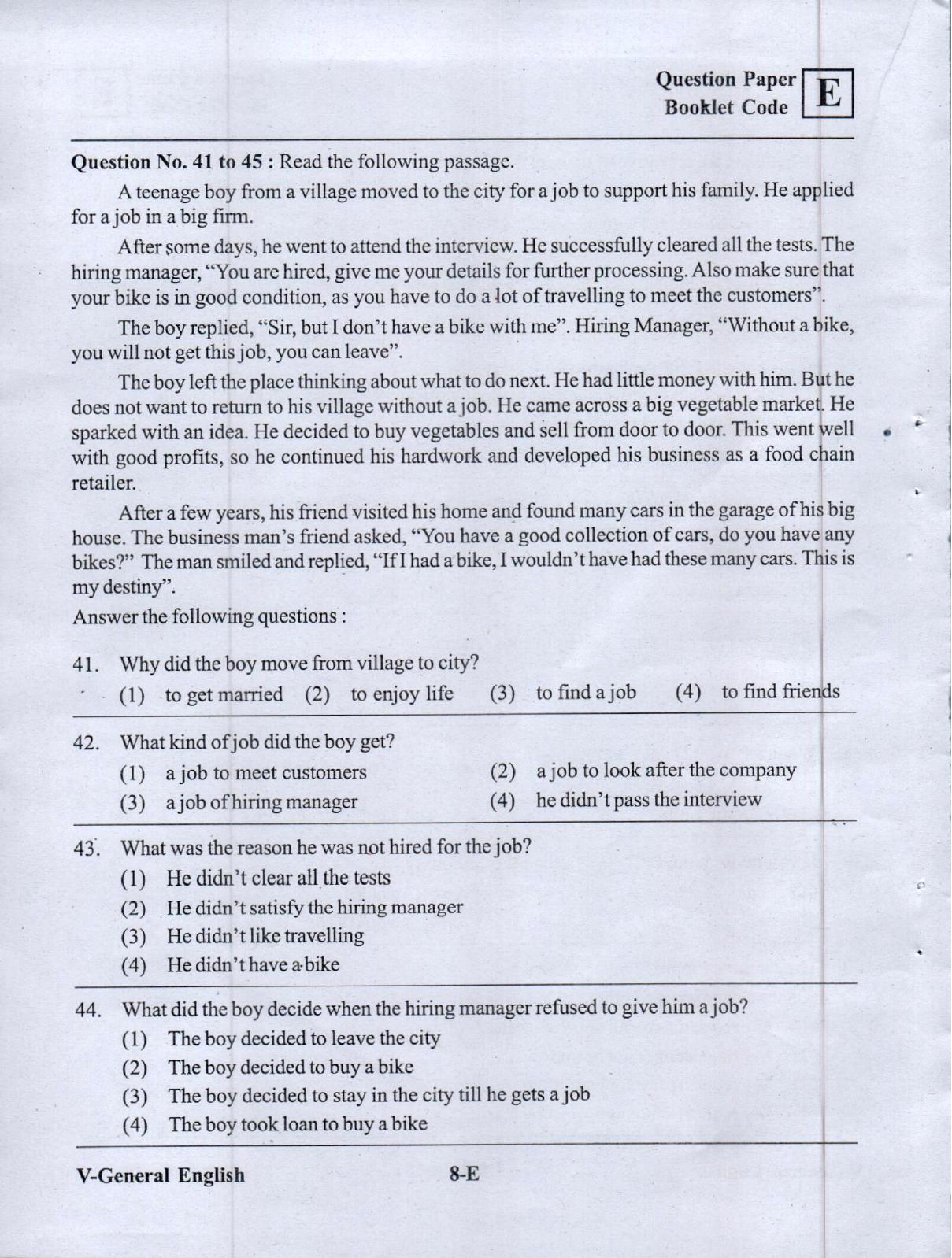 MEC CEC English/ Telugu Medium (Set E) 2023  - Page 7