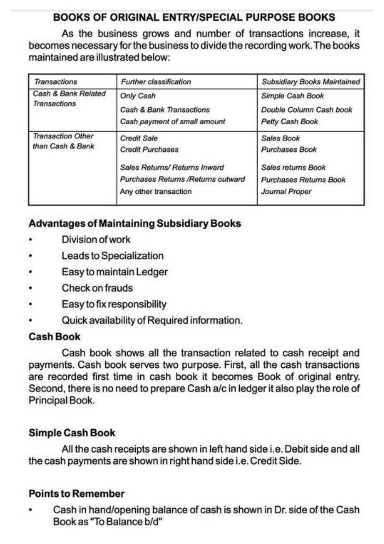 Class 11 Notes, Question & Practice Paper - Accountancy (Topic 3 : Recording of Transactions) - Page 36
