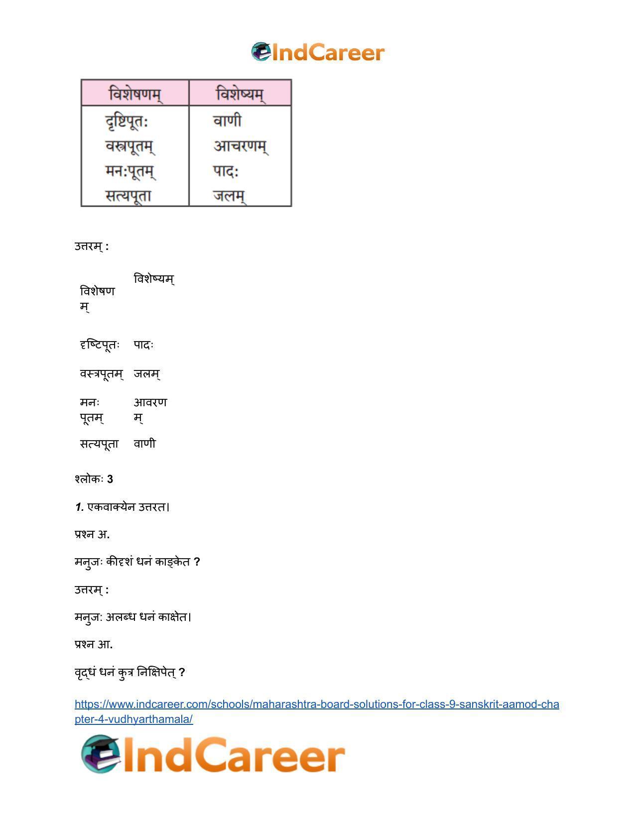 Maharashtra Board Solutions for Class 9- Sanskrit Aamod: Chapter 4- विध्यर्थमाला - Page 5