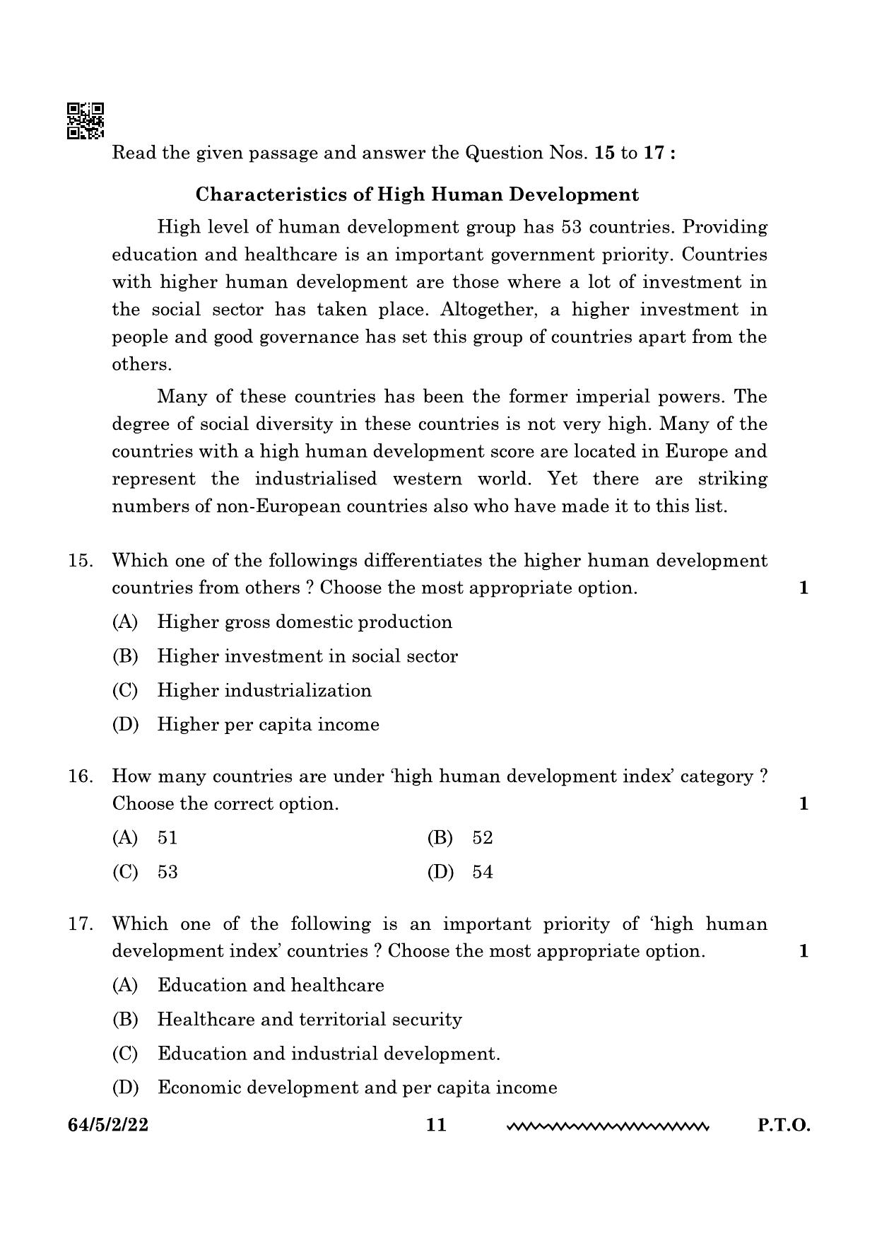 CBSE Class 12 64-5-2 Geography 2024 Question Paper - Page 11