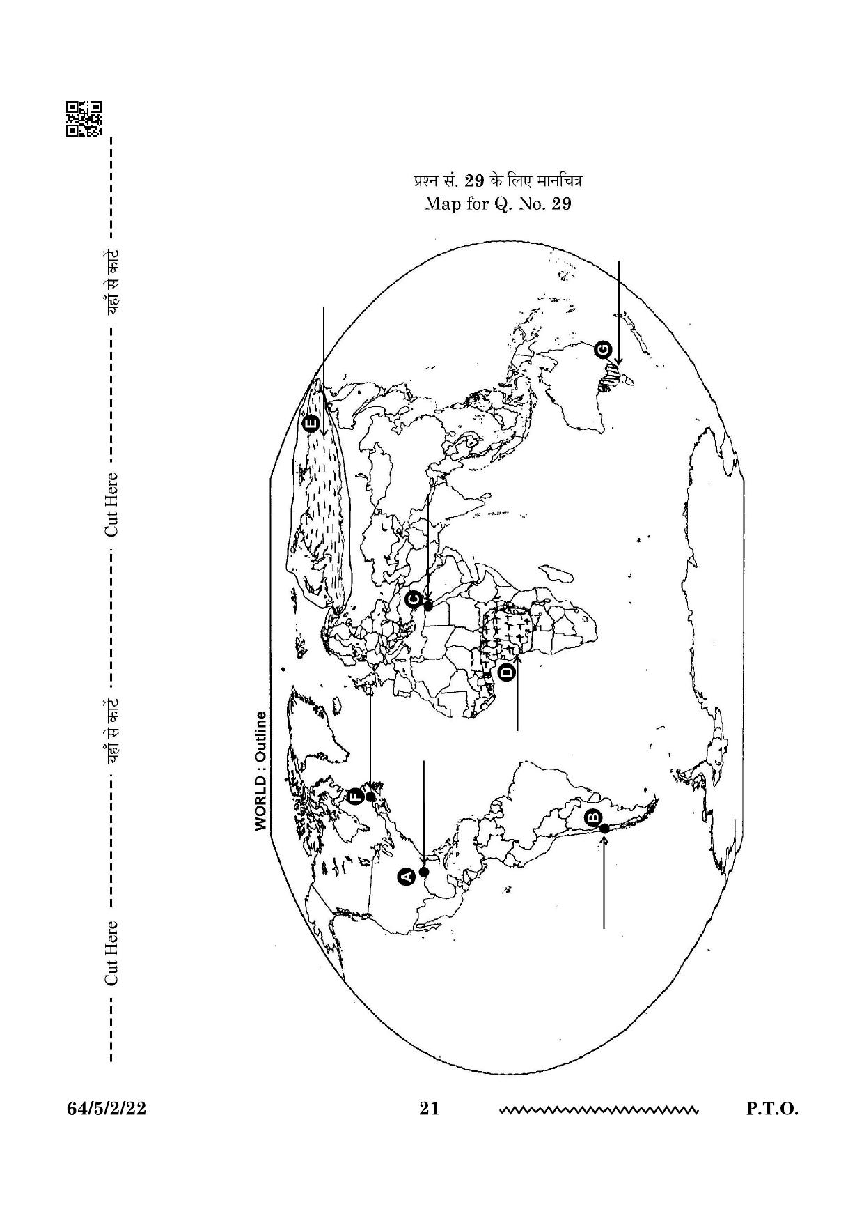 CBSE Class 12 64-5-2 Geography 2024 Question Paper - Page 21