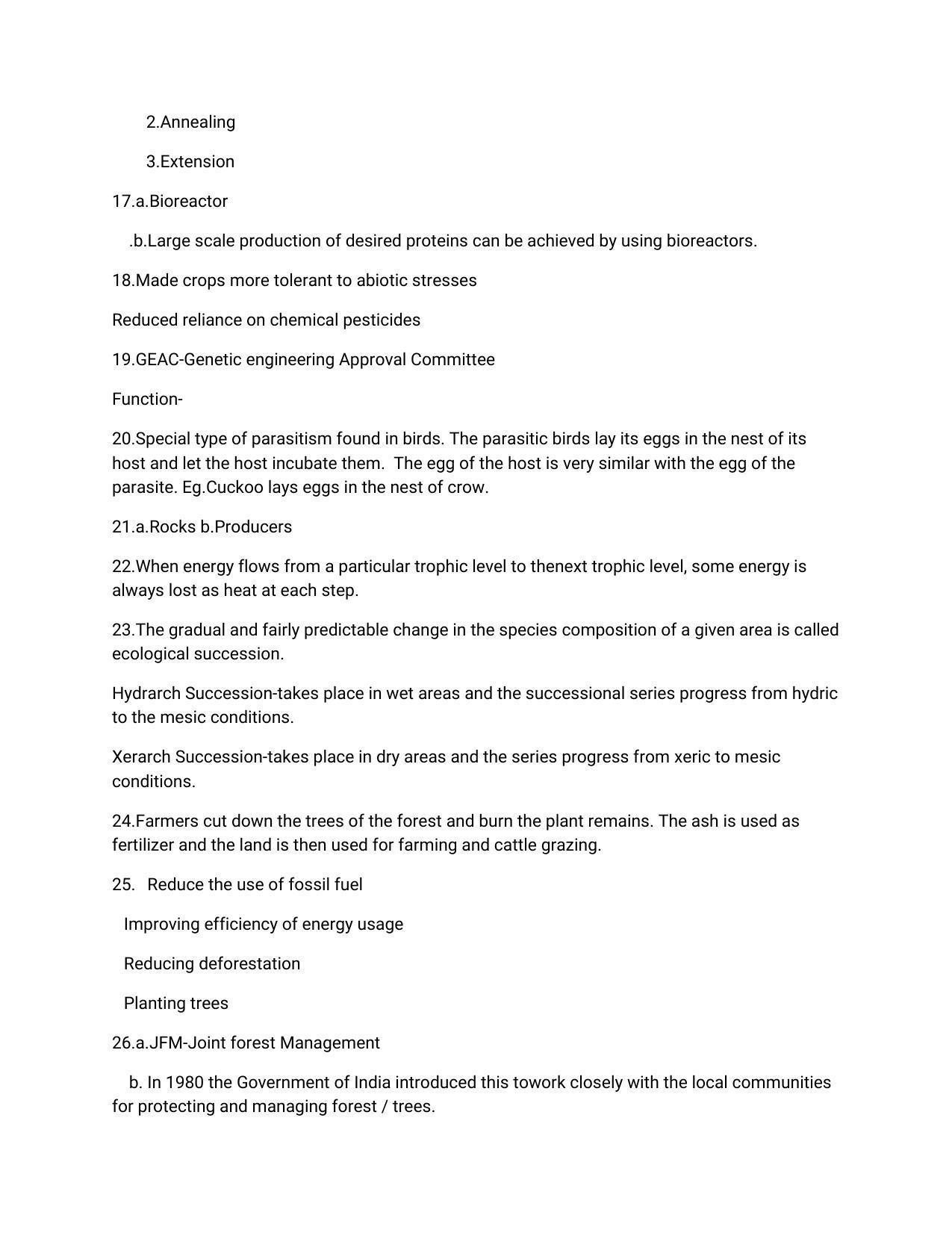Kerala Plus Two 2021 Botany Model Answer Key - Page 2