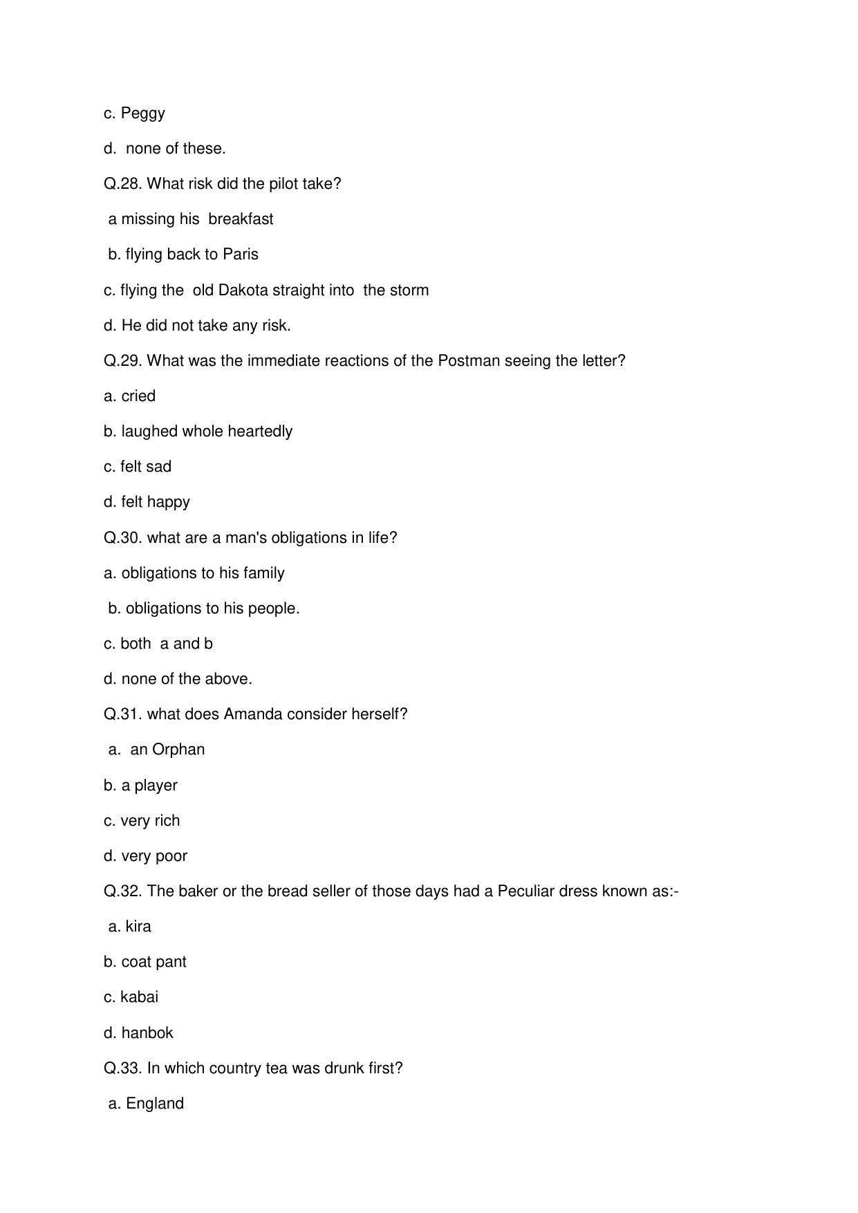 JAC Board 10th English (Objective) Model Question Paper 2023 - Page 7