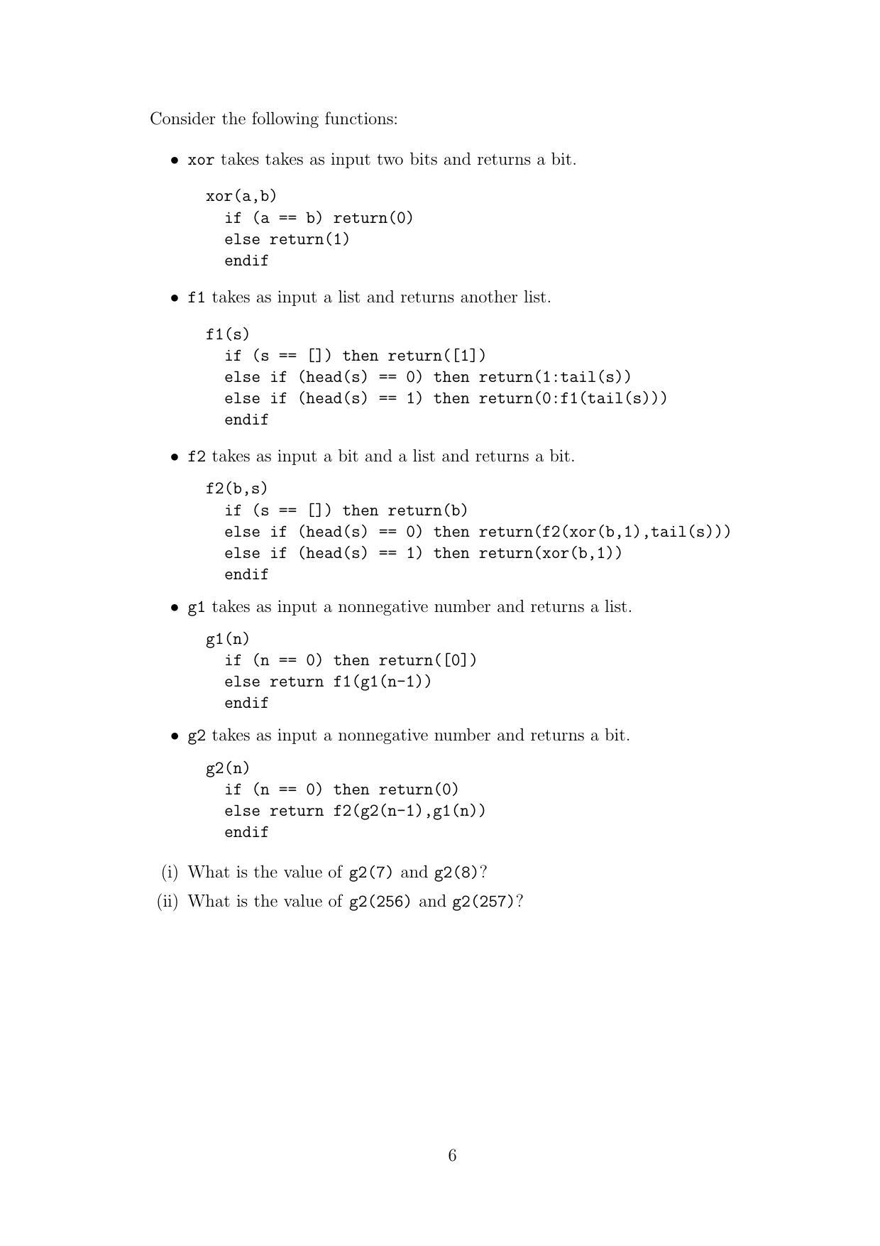 CMI Entrance Exam 2011 Question Paper MSc/PhD Computer Science - Page 6