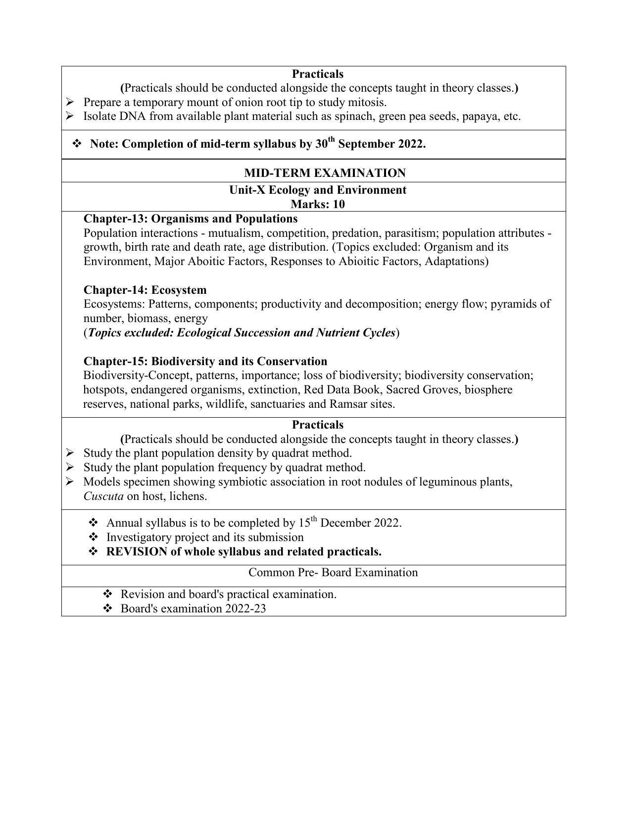 Edudel Class 12 Biology Syllabus - Page 3