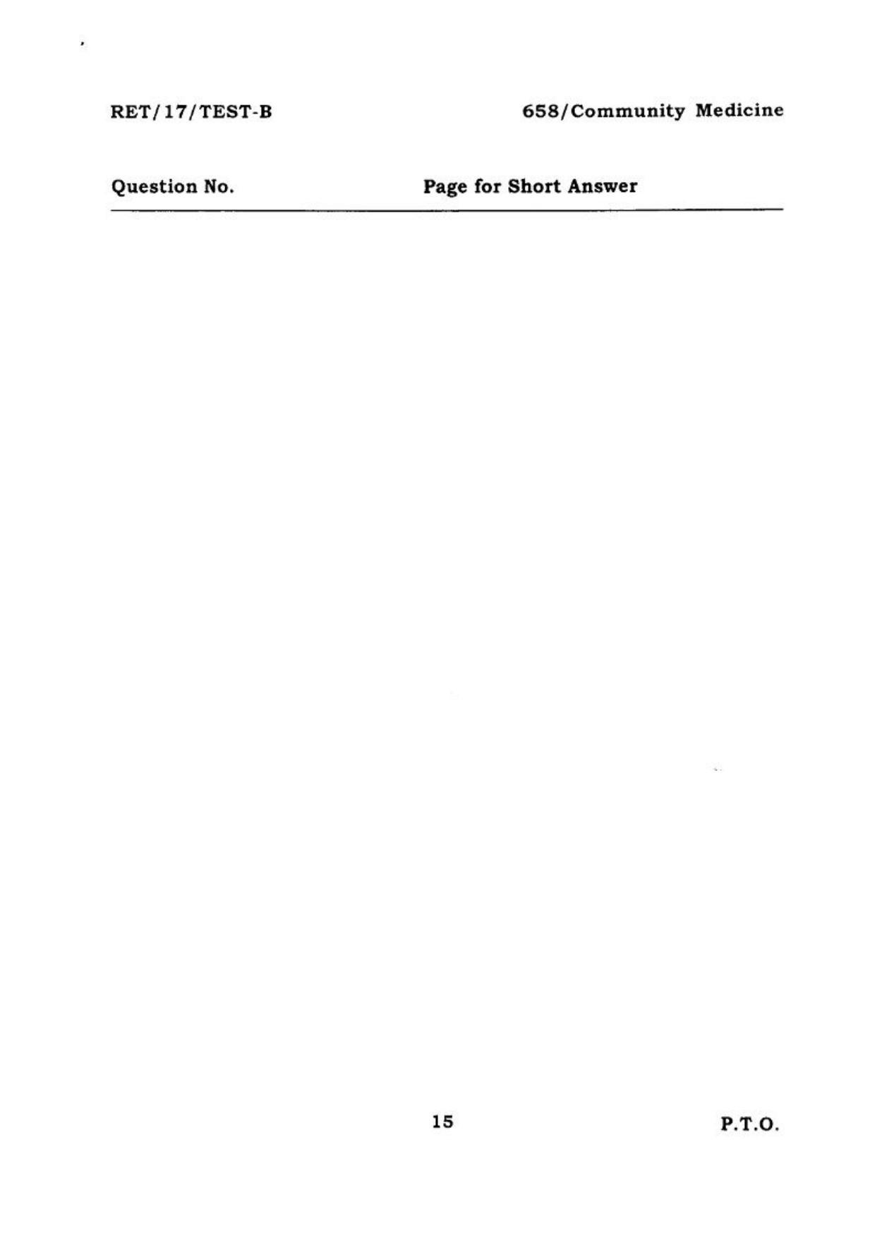  BHU RET COMMUNITY MEDICINE 2017 Question Paper - Page 16
