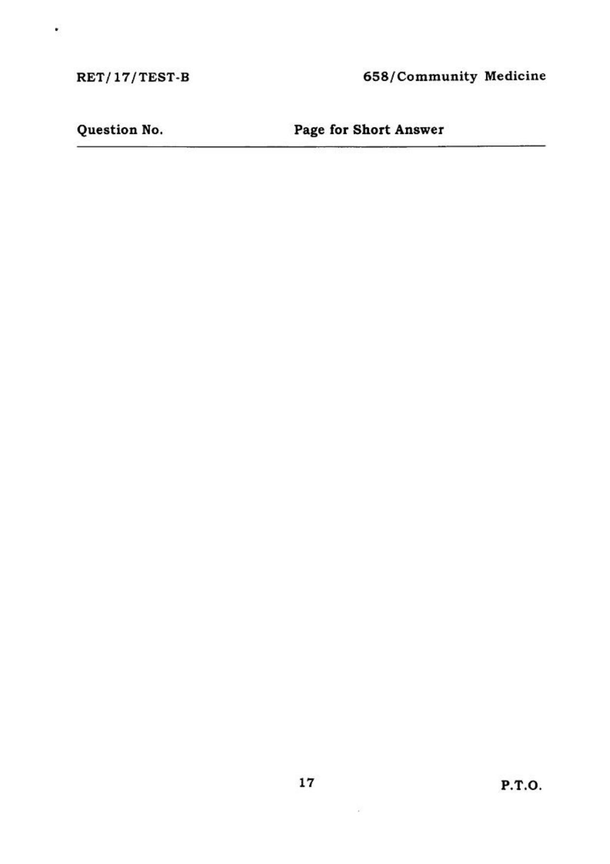  BHU RET COMMUNITY MEDICINE 2017 Question Paper - Page 18