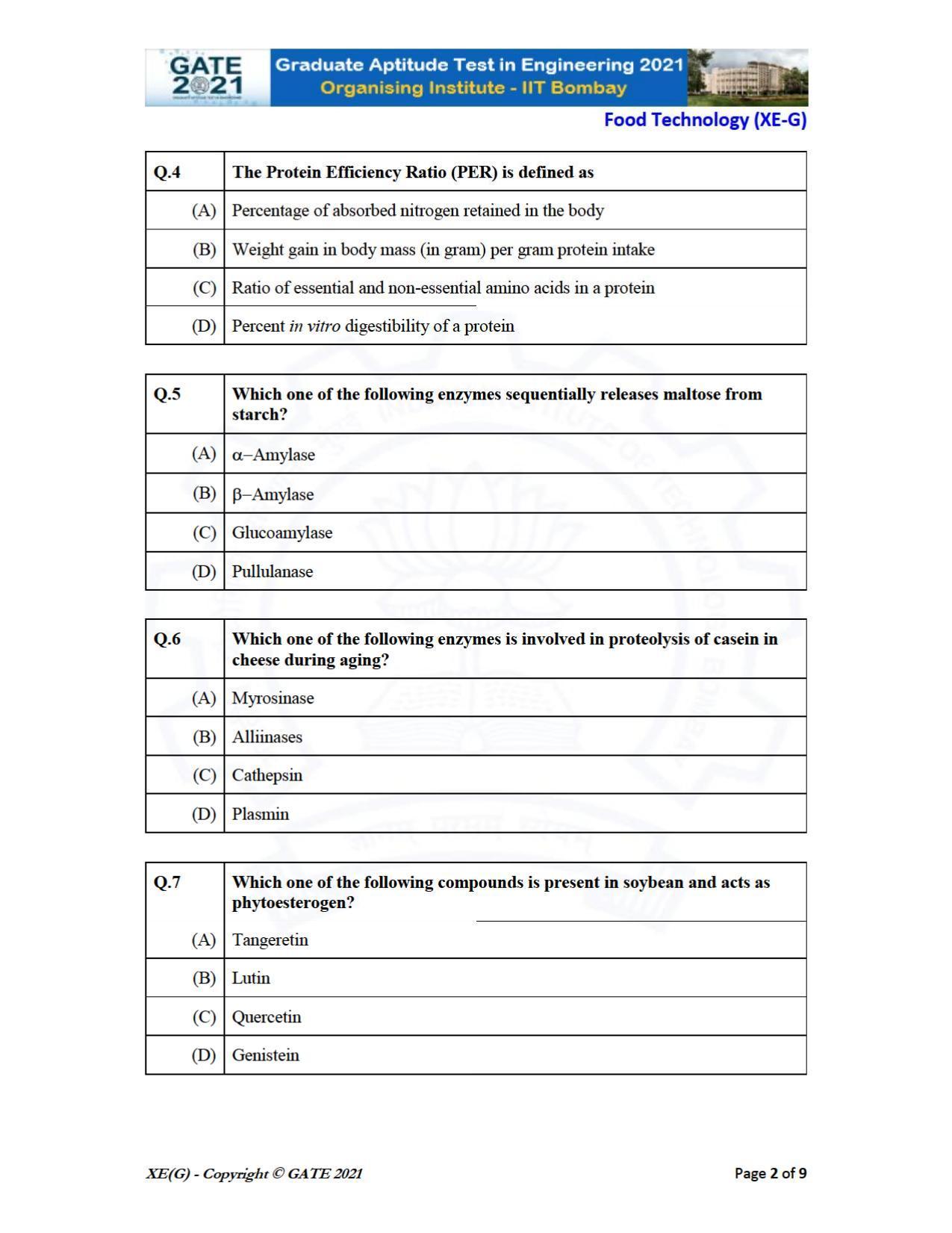 GATE 2021 Engineering Sciences	(XE) Question Paper - Page 74