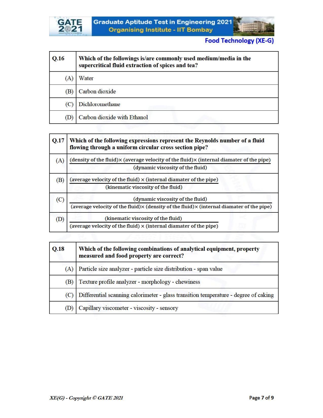 GATE 2021 Engineering Sciences	(XE) Question Paper - Page 79