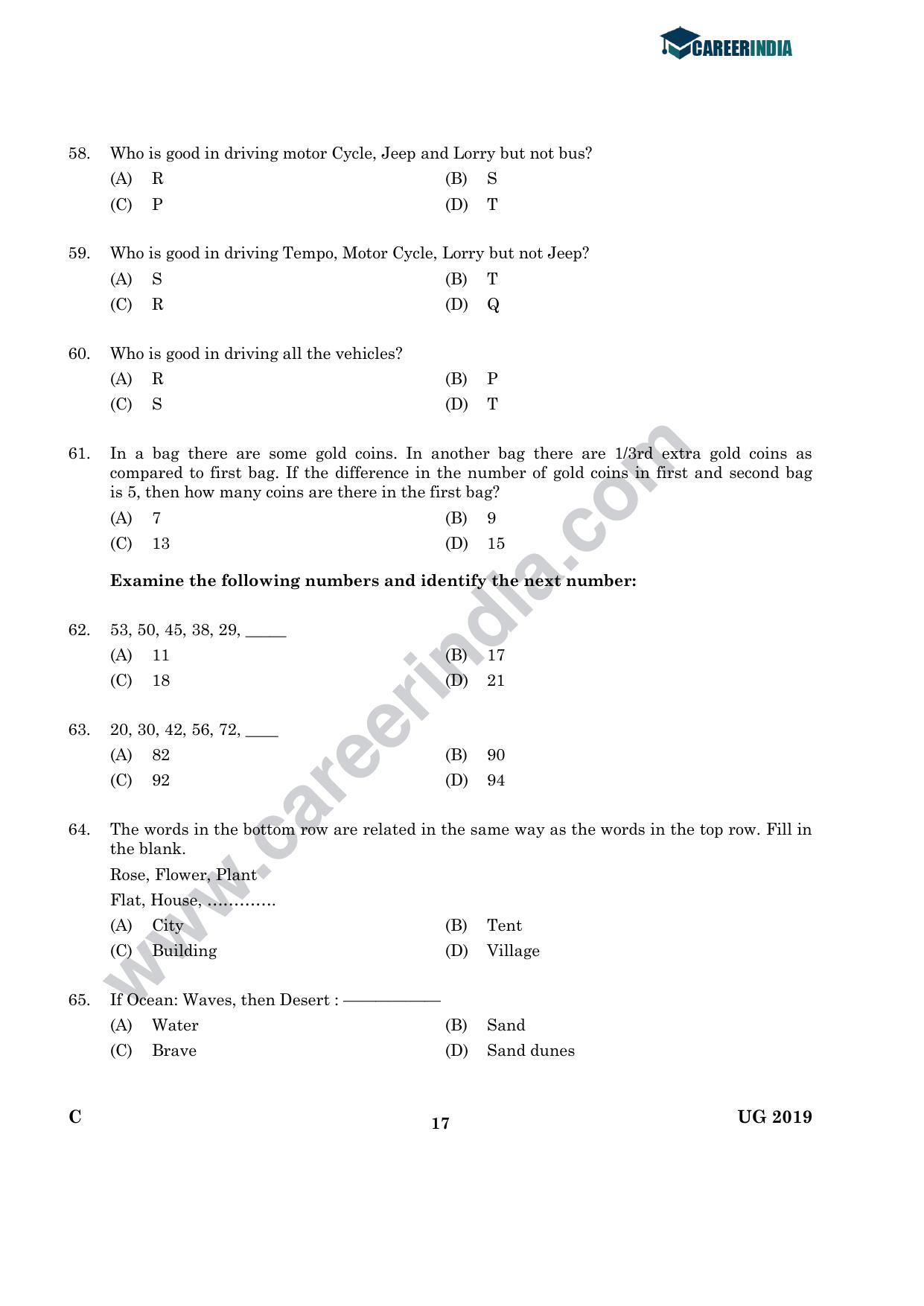 CLAT 2019 UG Legal-Aptitude Question Paper - Page 16