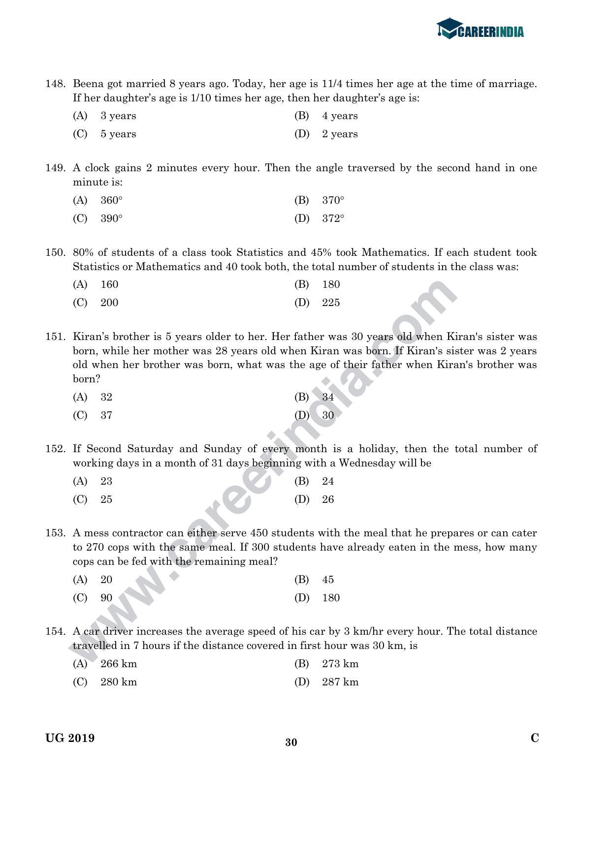 CLAT 2019 UG Legal-Aptitude Question Paper - Page 29