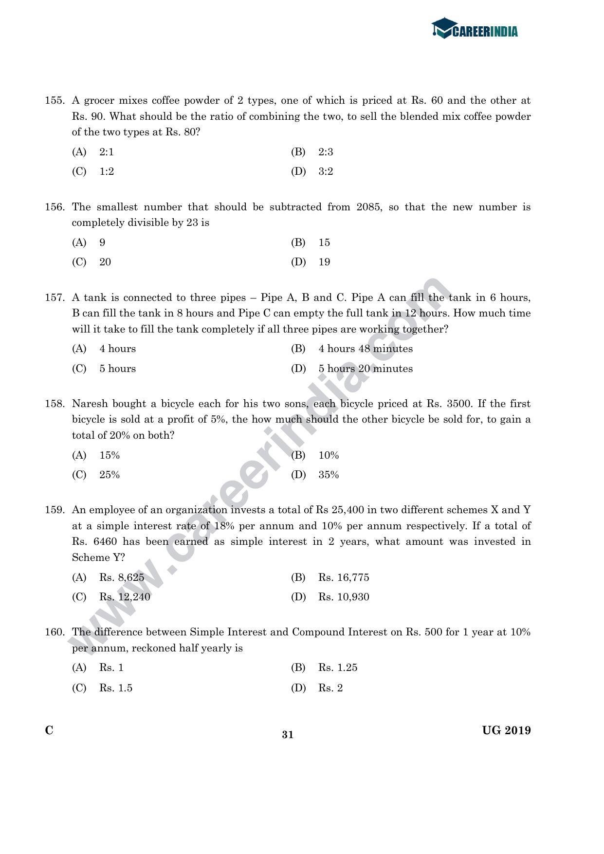 CLAT 2019 UG Legal-Aptitude Question Paper - Page 30
