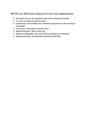 MH CET Law 2022 Question Paper for English (Slot 2)
