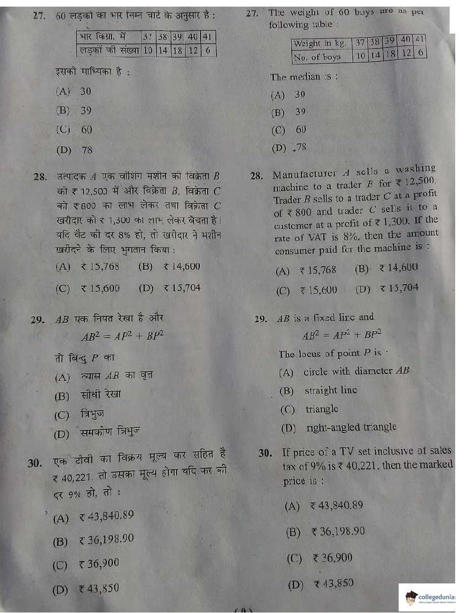JEECUP 2019 Question Paper - Page 8