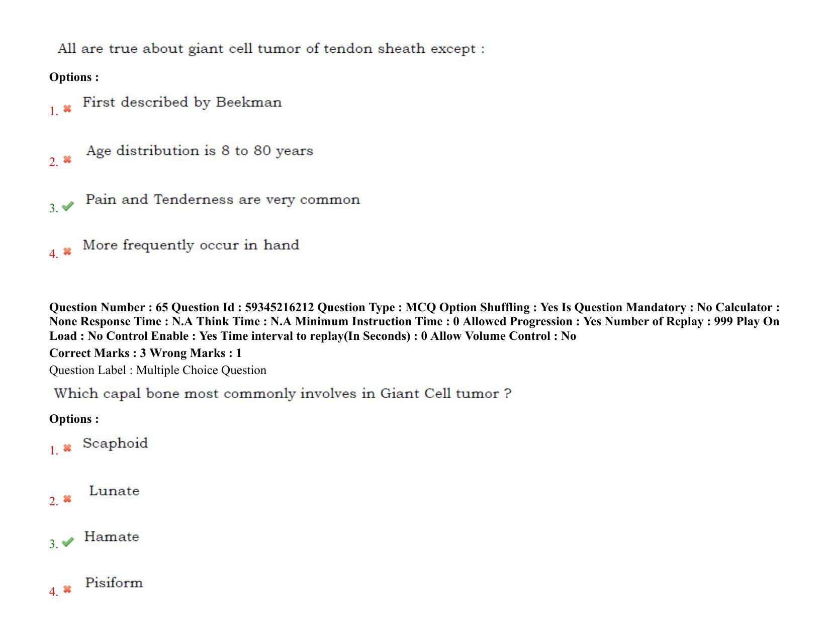 BHU RET Orthopedics 2021 Question Paper - Page 50