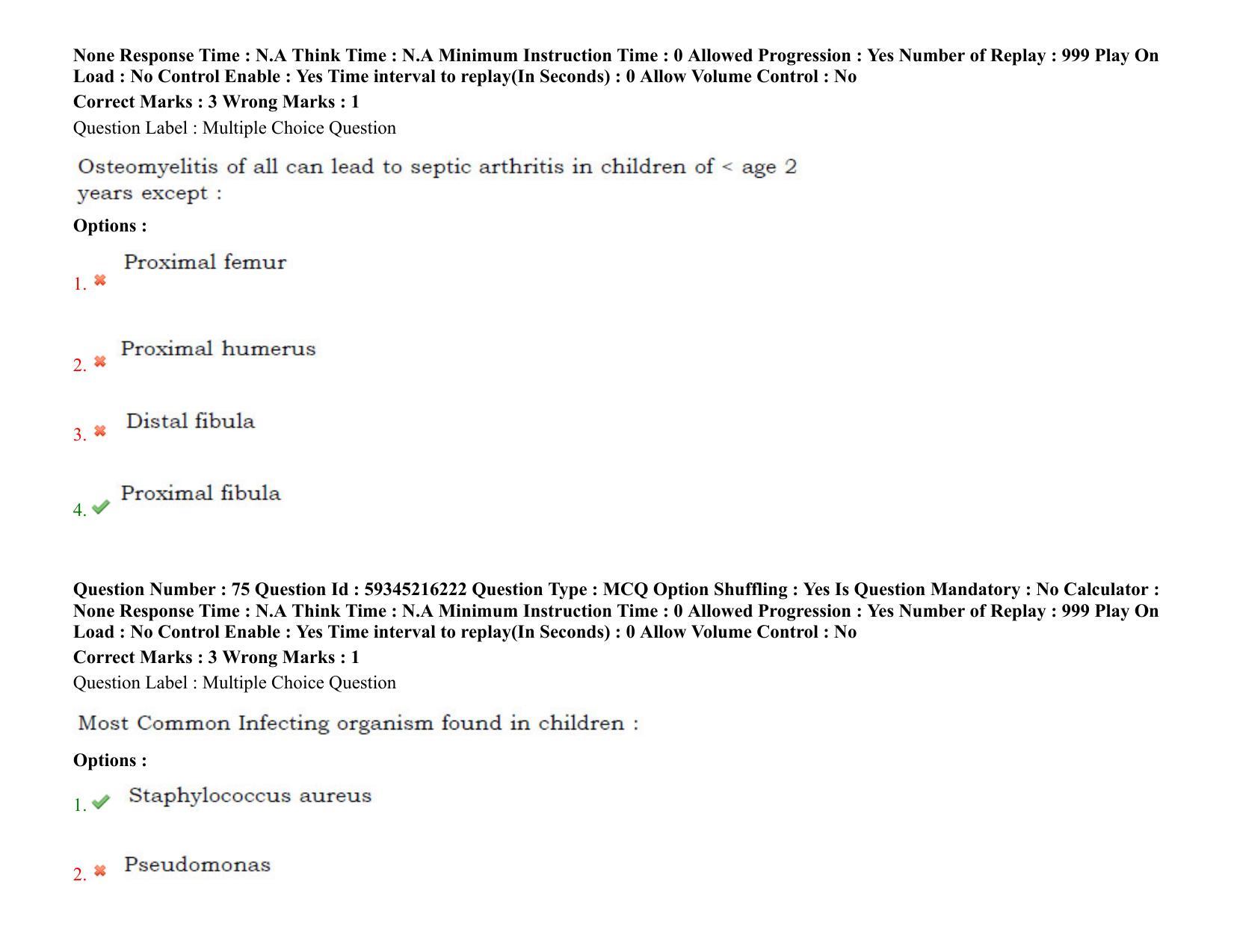 BHU RET Orthopedics 2021 Question Paper - Page 56