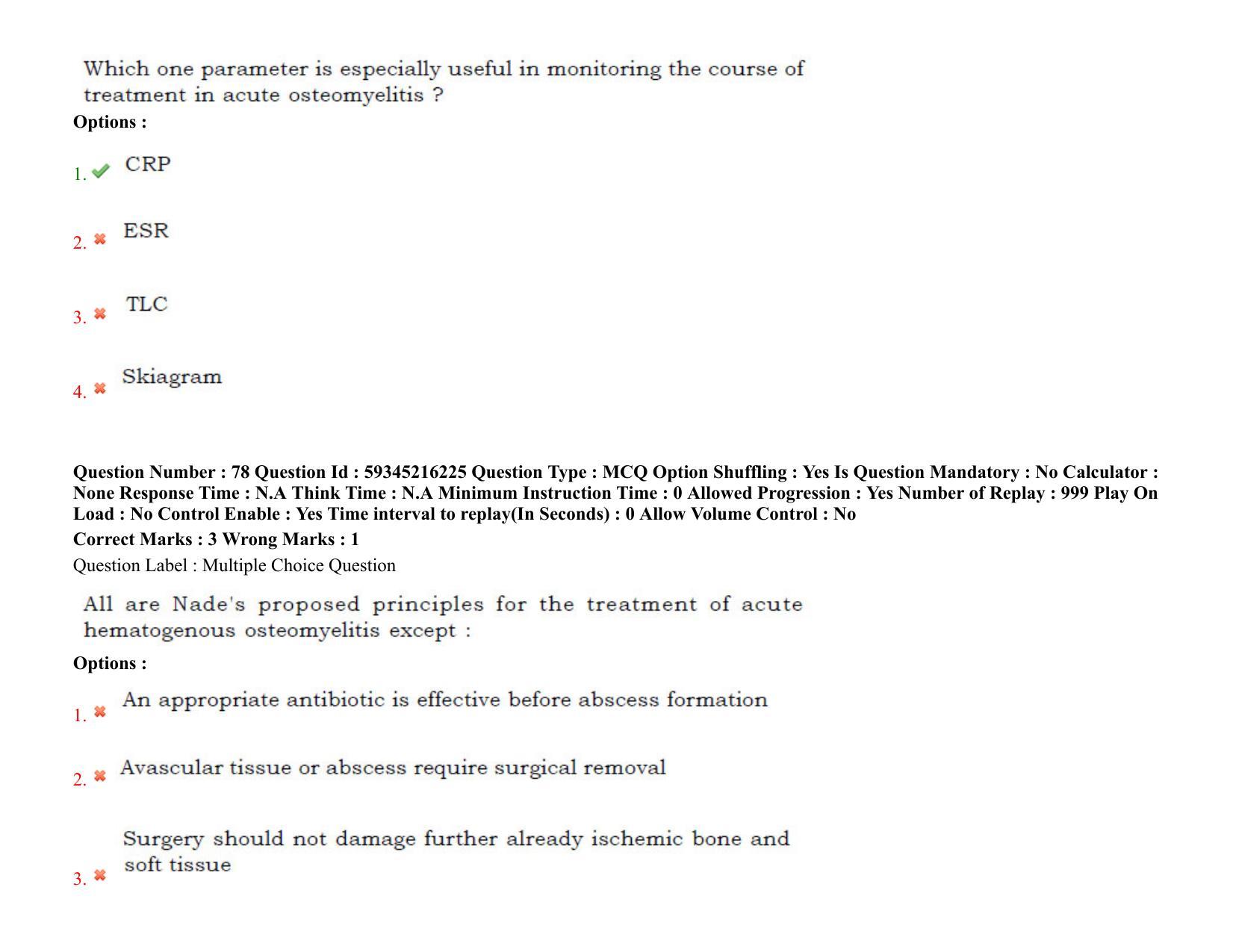 BHU RET Orthopedics 2021 Question Paper - Page 58