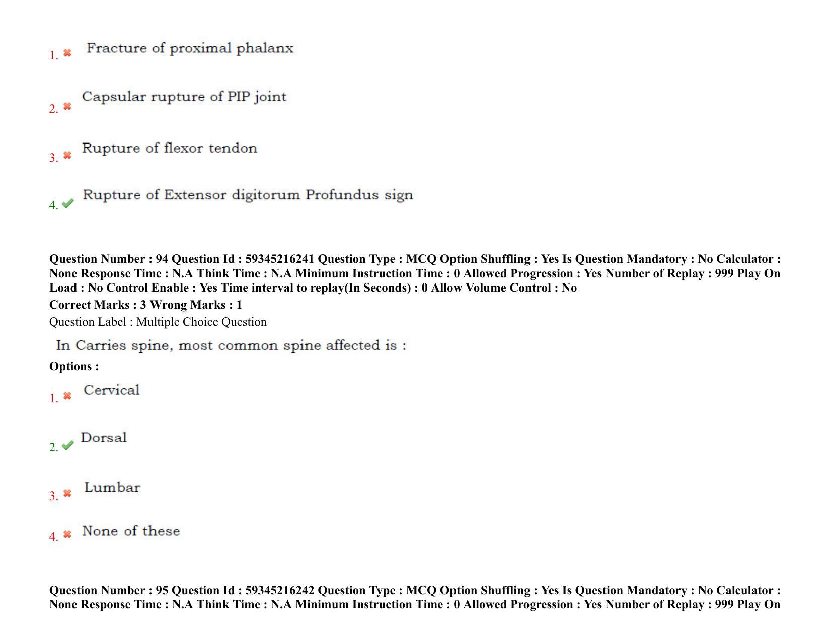 BHU RET Orthopedics 2021 Question Paper - Page 68