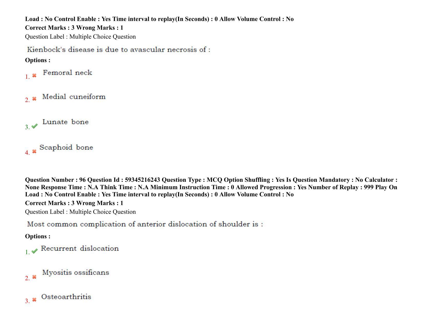 BHU RET Orthopedics 2021 Question Paper - Page 69