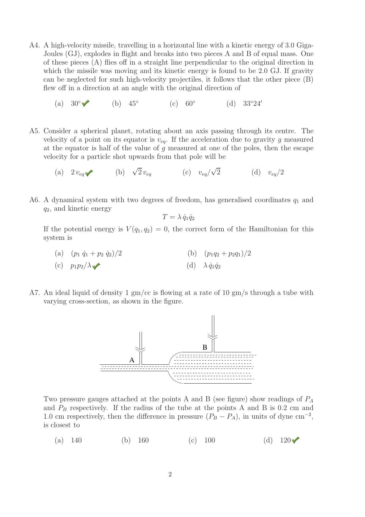 TIFR GS 2012 Physics Y Question Paper - Page 4