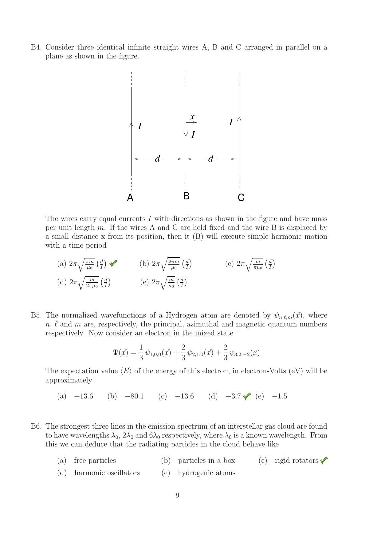 TIFR GS 2012 Physics Y Question Paper - Page 11