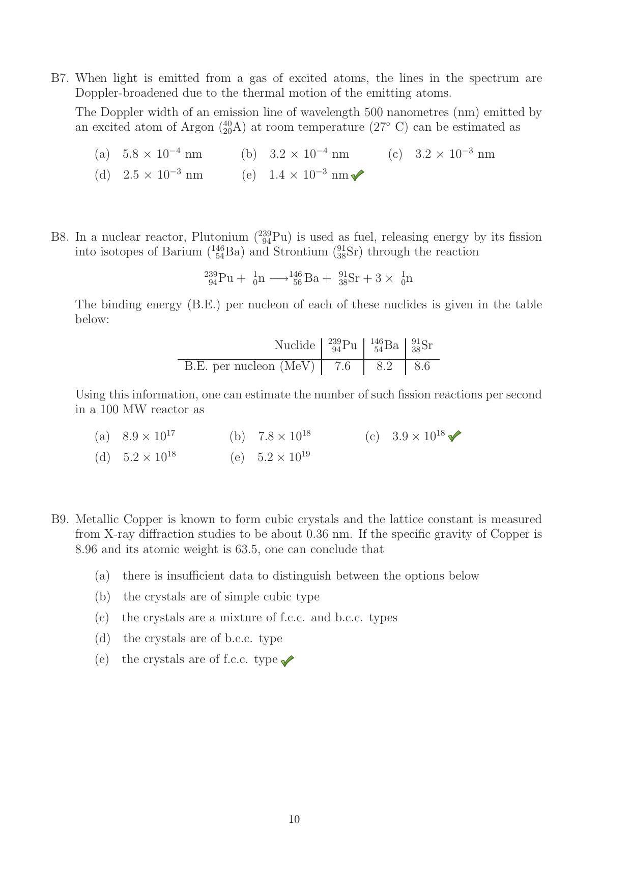 TIFR GS 2012 Physics Y Question Paper - Page 12