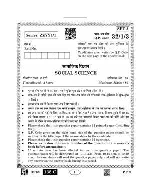 CBSE Class 10 32-1-3 Social Science 2023 Question Paper