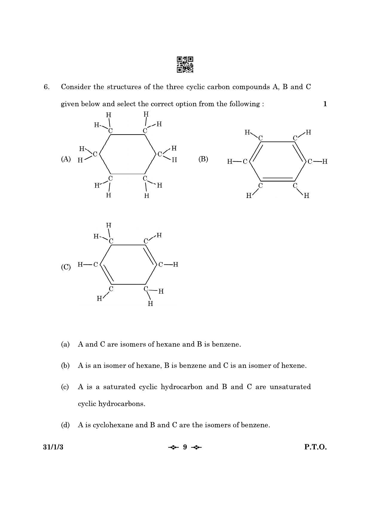 CBSE Class 10 31-1-3 Science 2023 Question Paper - Page 9