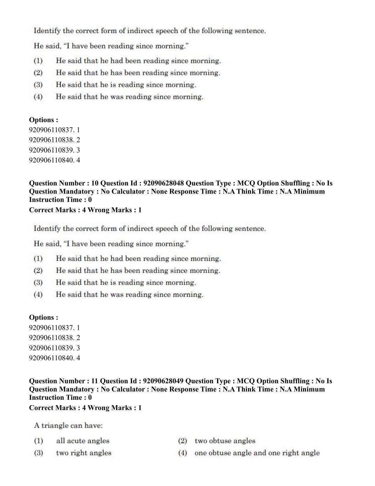 CUET PG 2023: HUQP24 – Theatre (Eng) - Shift 3 (26-06-2023) Question Paper - Page 11
