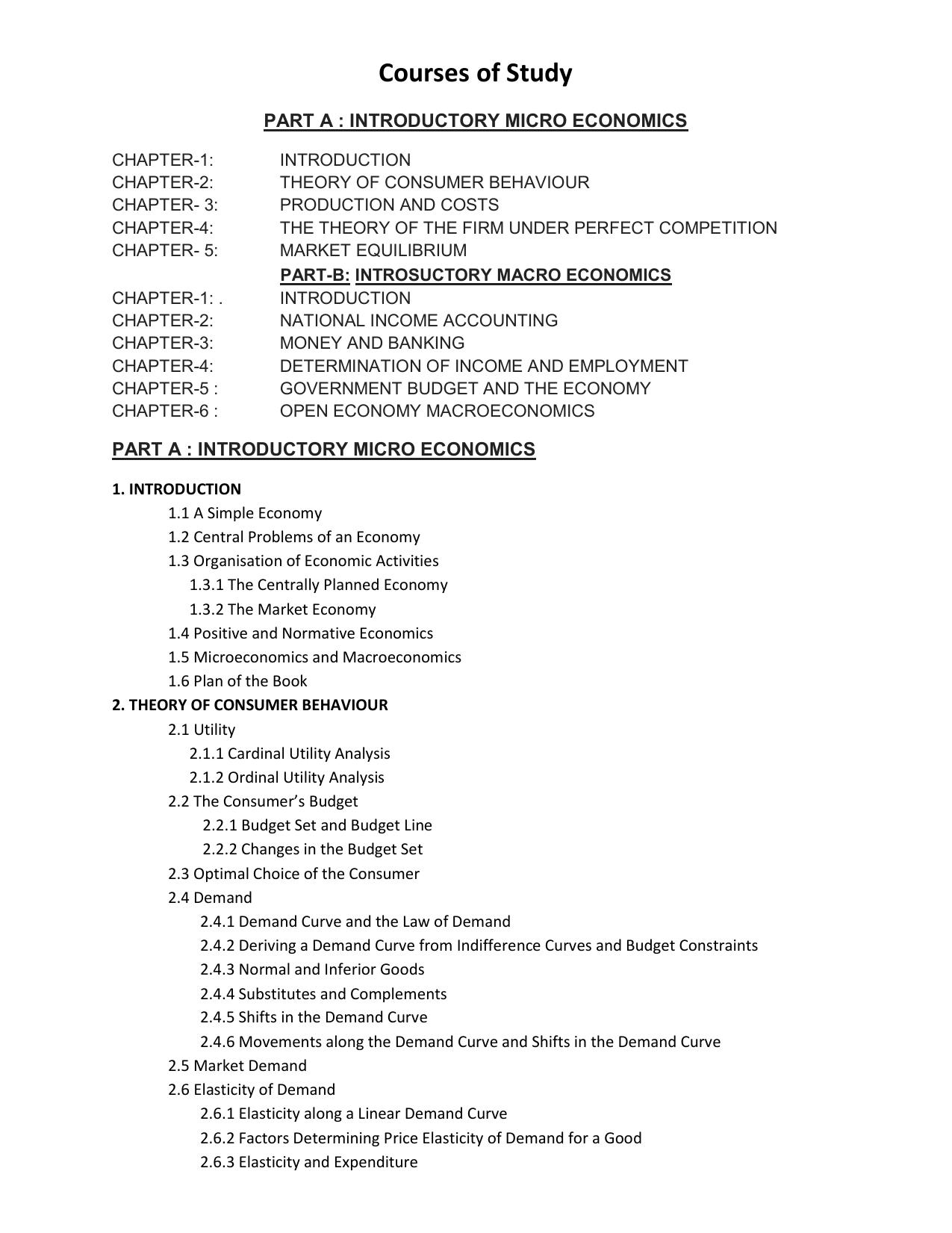 HP Board Class 12th Syllabus for Economics - Page 2