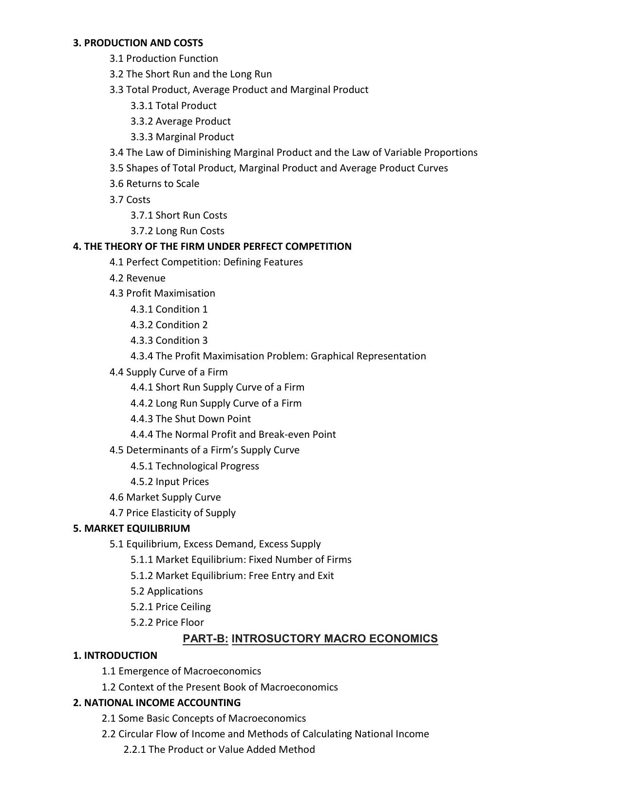 HP Board Class 12th Syllabus for Economics - Page 3