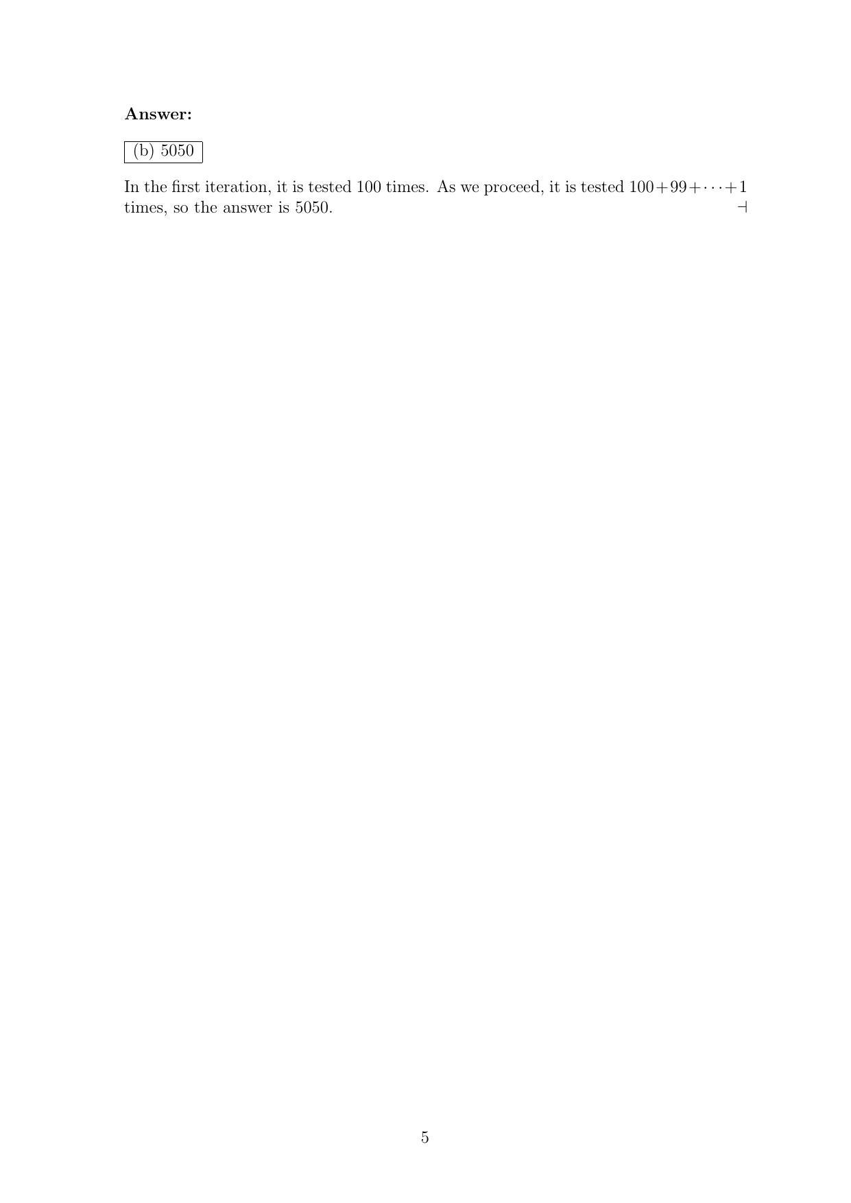 CMI Entrance Exam 2019 Solutions MSc/PhD Computer Science - Page 5