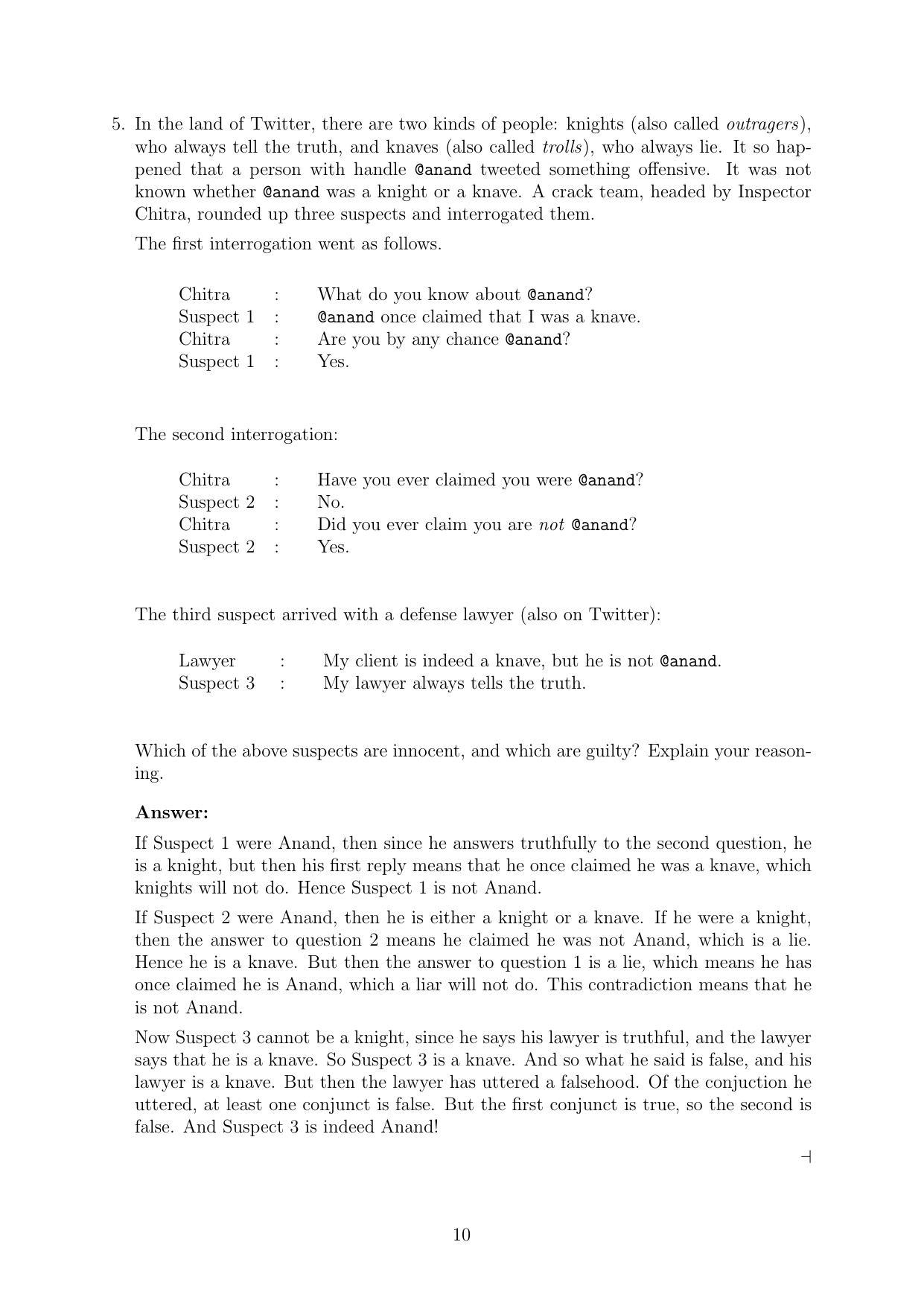 CMI Entrance Exam 2019 Solutions MSc/PhD Computer Science - Page 10