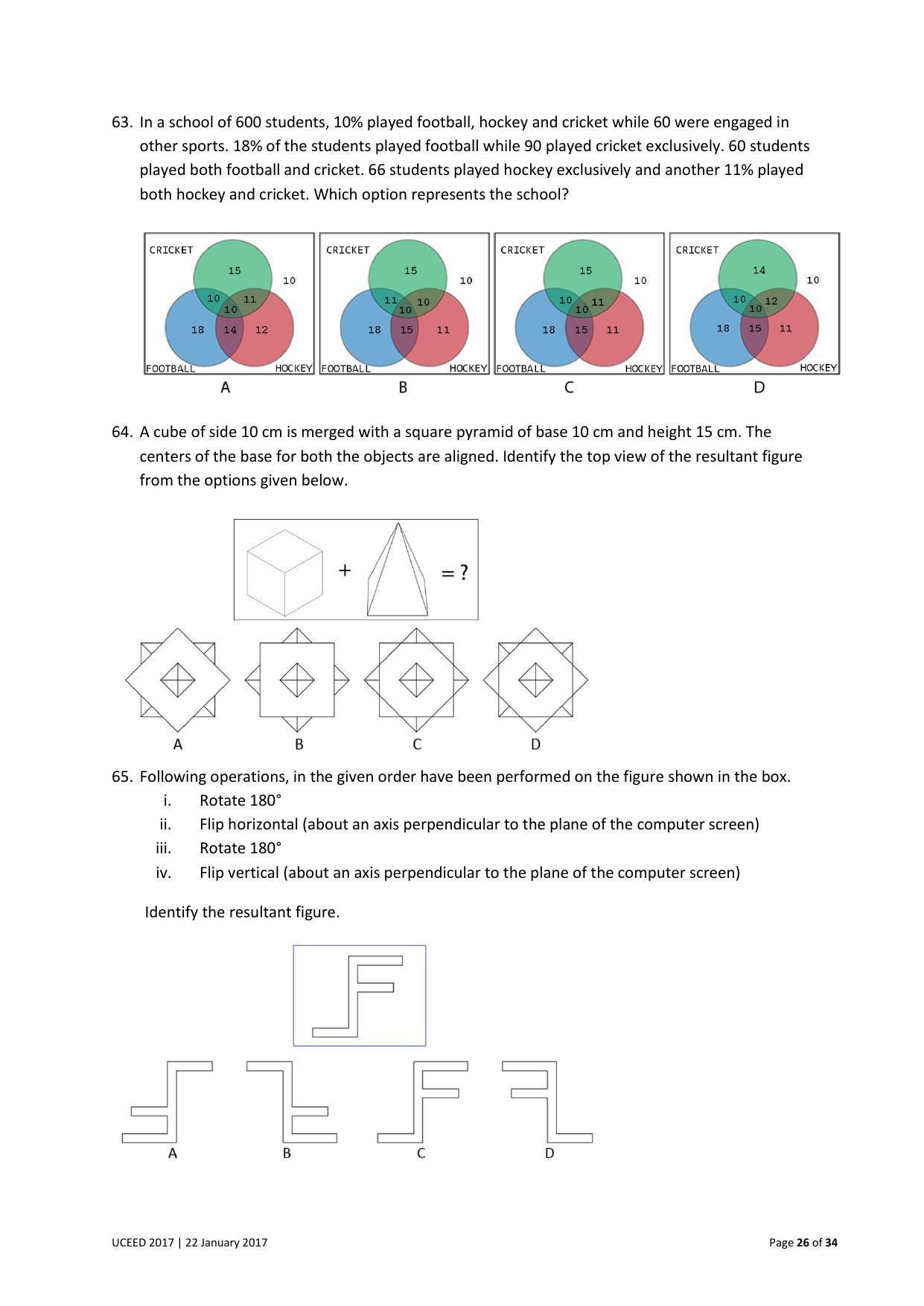 UCEED 2017 Question Paper - Page 26