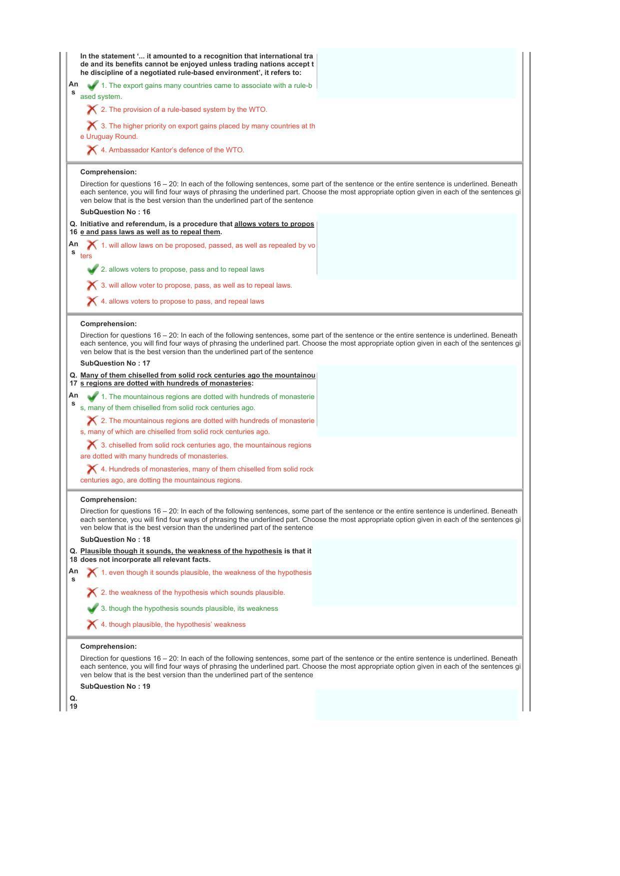 CLAT 2017 UG Question Paper with Answer Key - Page 7