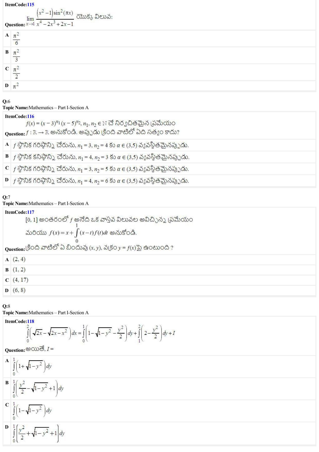 JEE Mains 2022: B. Arch (Paper 2A) Telugu (Shift 2) 29-06-2022 Question Paper - Page 2