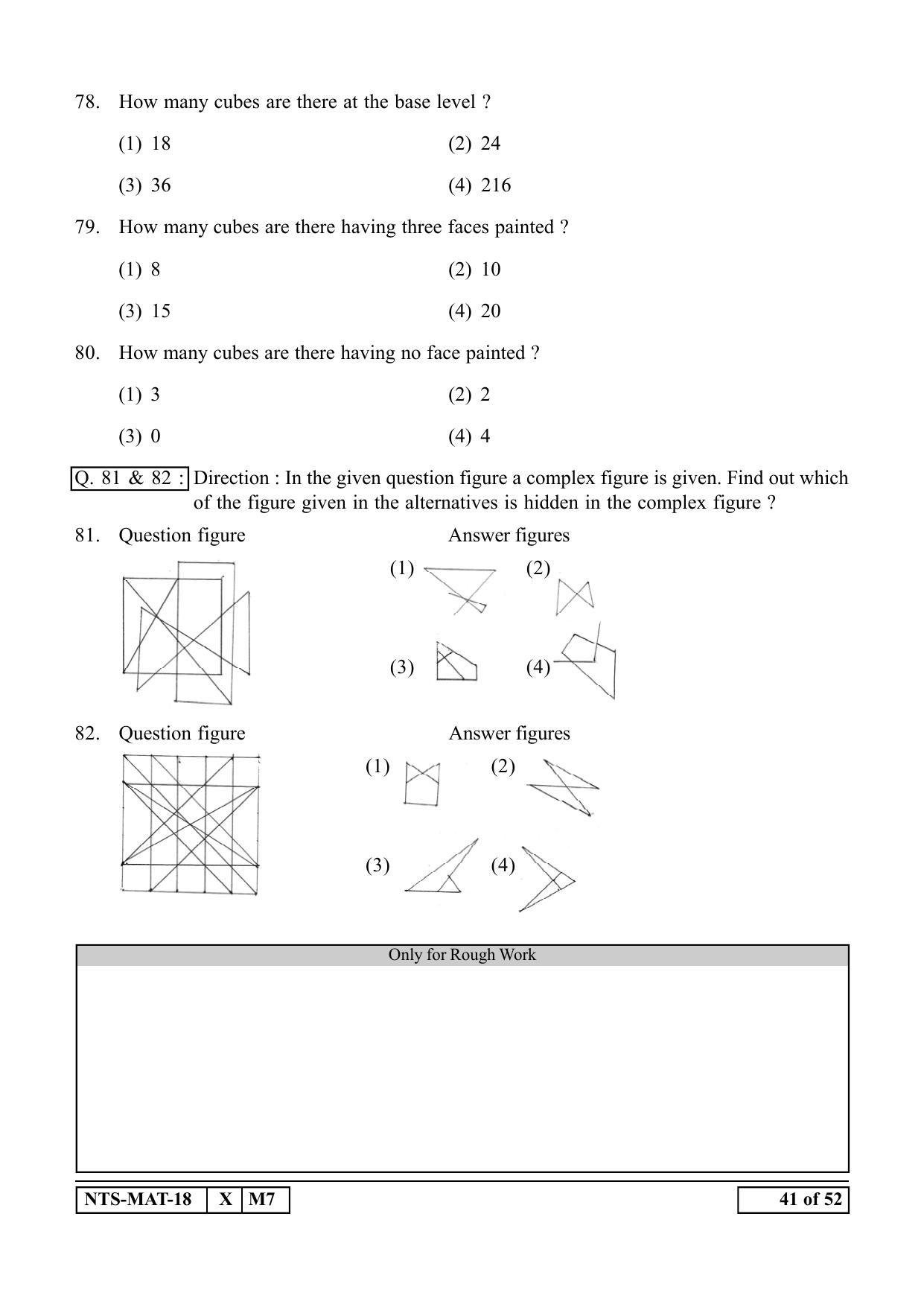 Maharashtra NTSE 2019 MAT (Kannada) Question Paper - Page 41