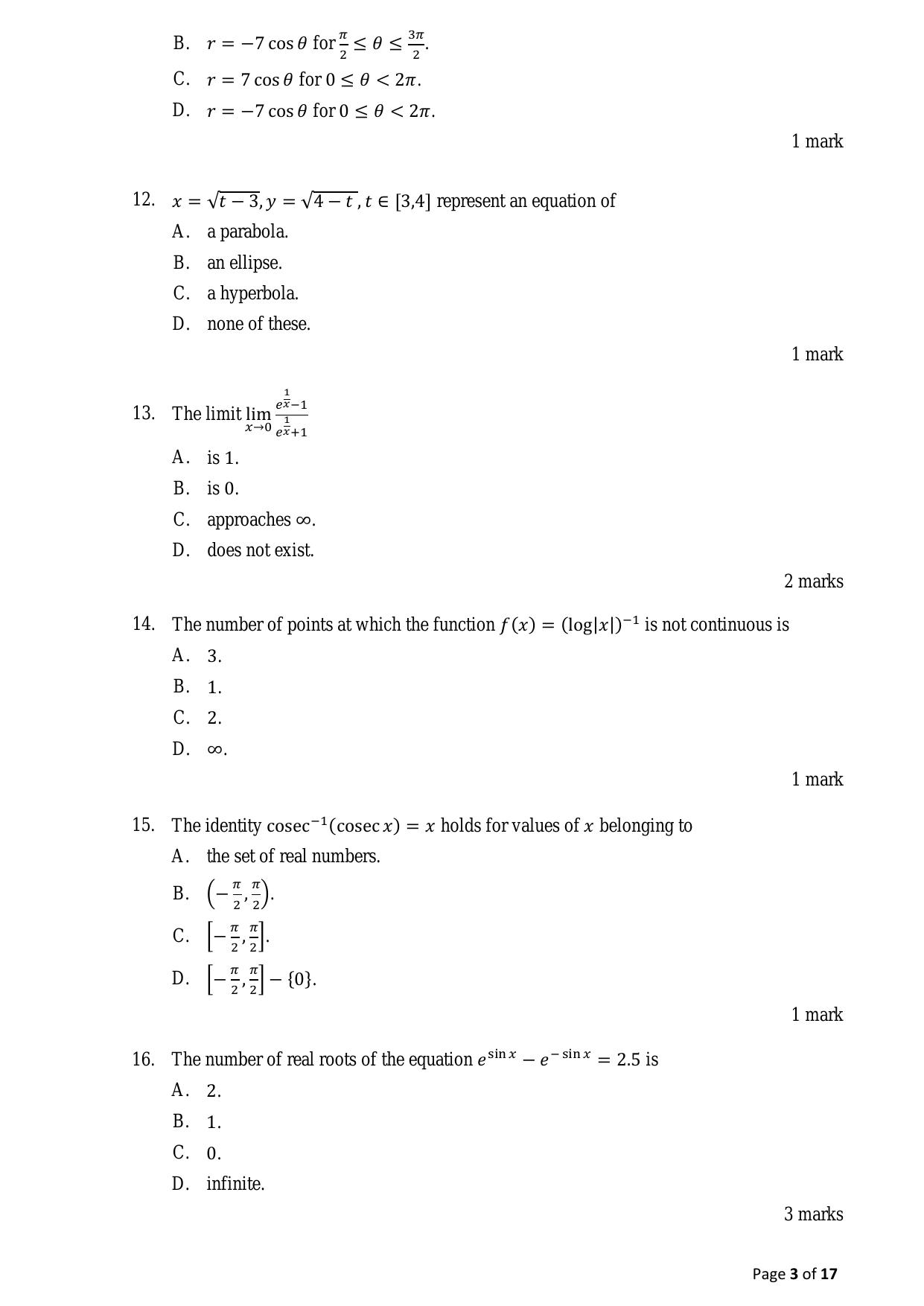 ACET December 2021 Question Papers - Page 3