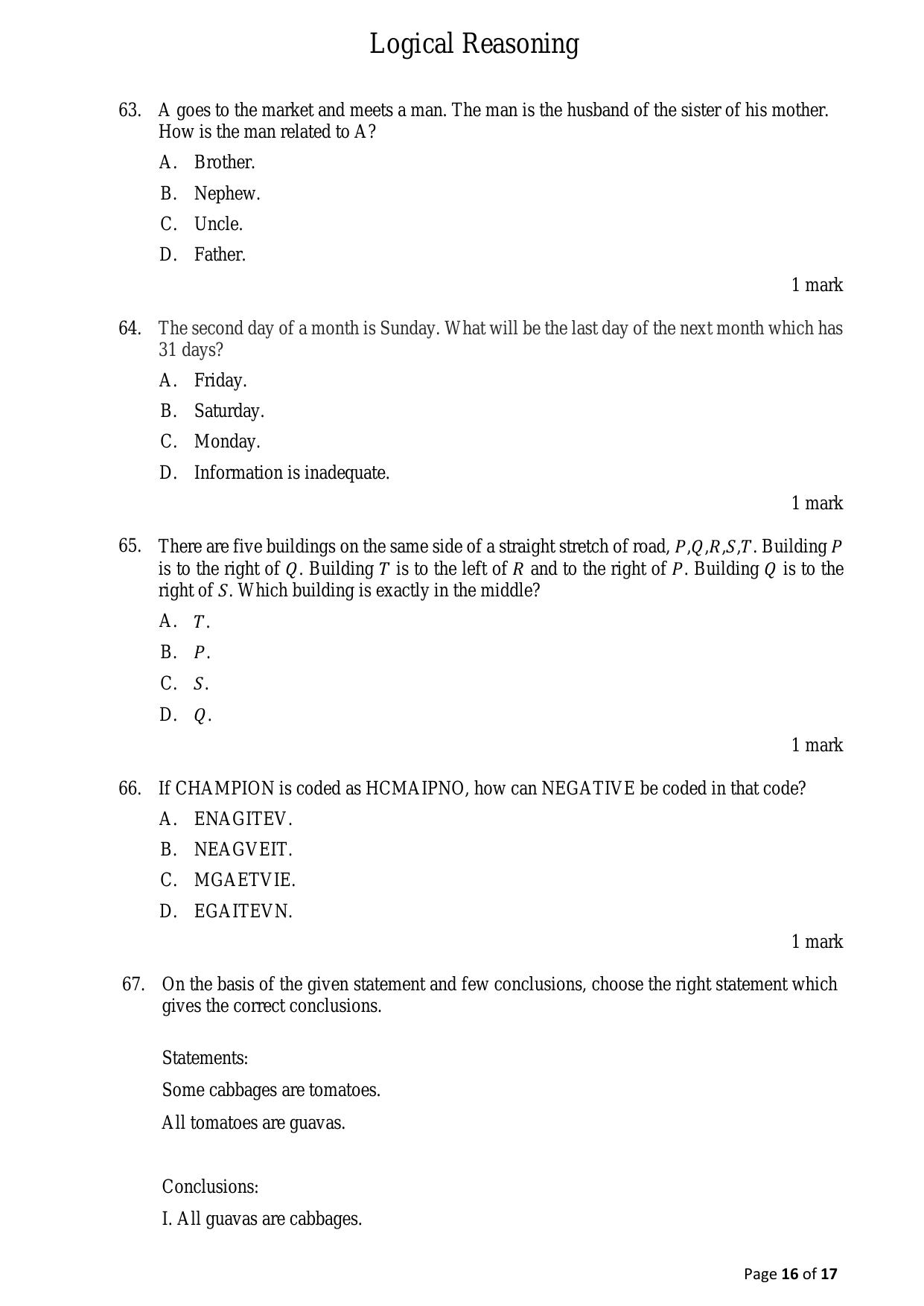 ACET December 2021 Question Papers - Page 16