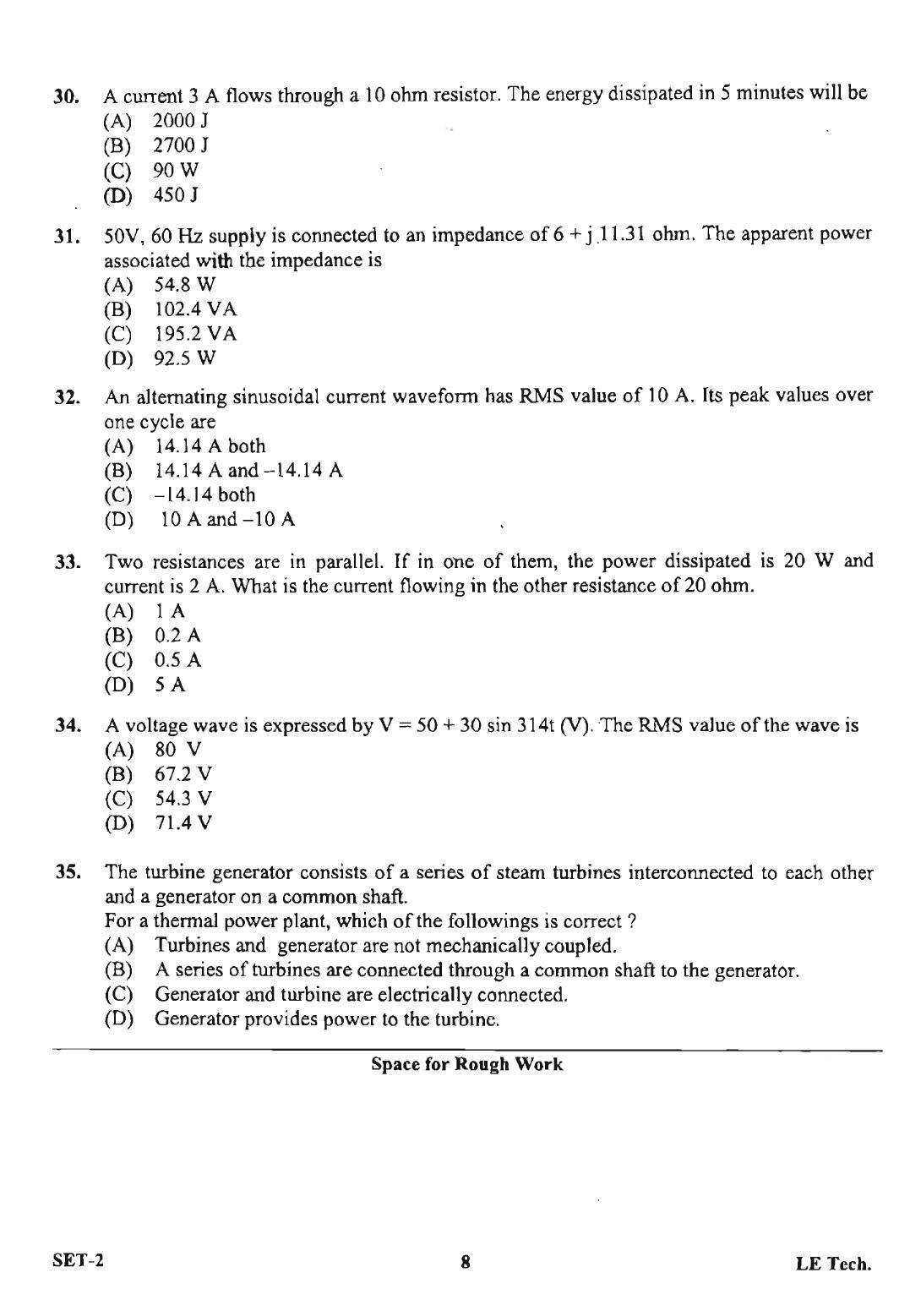OJEE 2013 LE Tech Set 2 Question Paper - Page 6