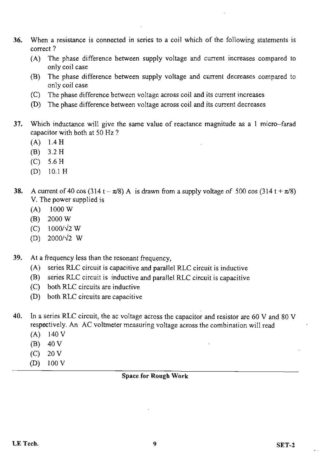 OJEE 2013 LE Tech Set 2 Question Paper - Page 7