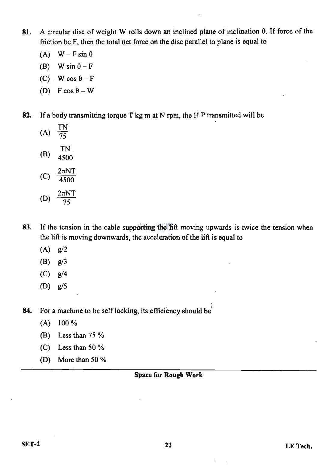 OJEE 2013 LE Tech Set 2 Question Paper - Page 20
