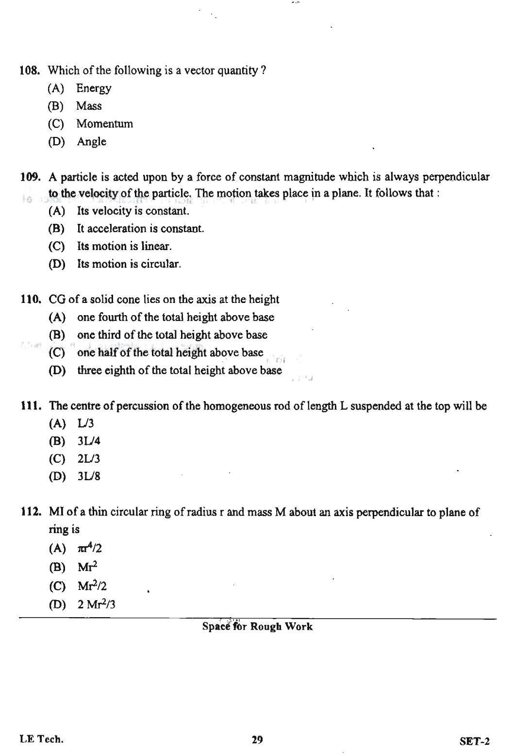 OJEE 2013 LE Tech Set 2 Question Paper - Page 27