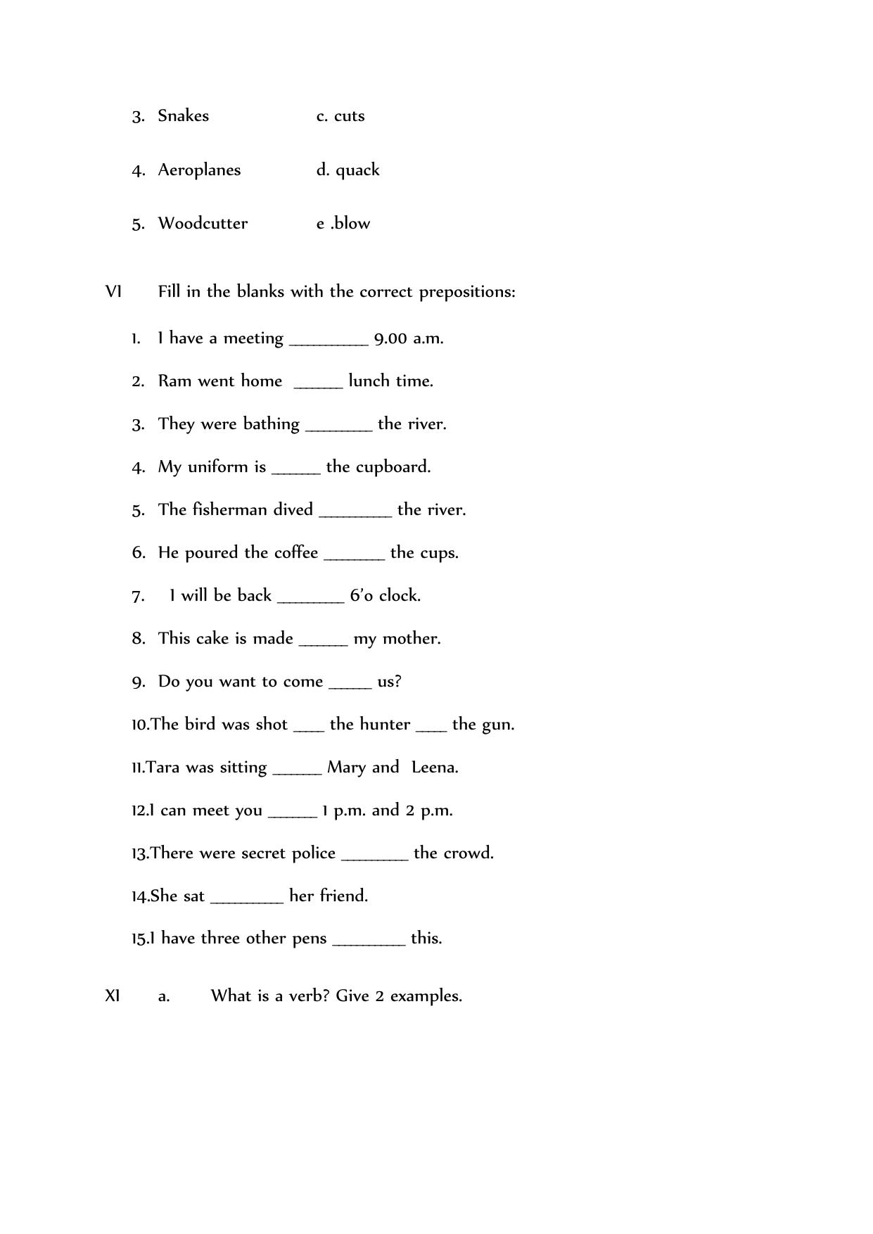 Worksheet for Class 4 English Assignment 138 Reading - Page 6