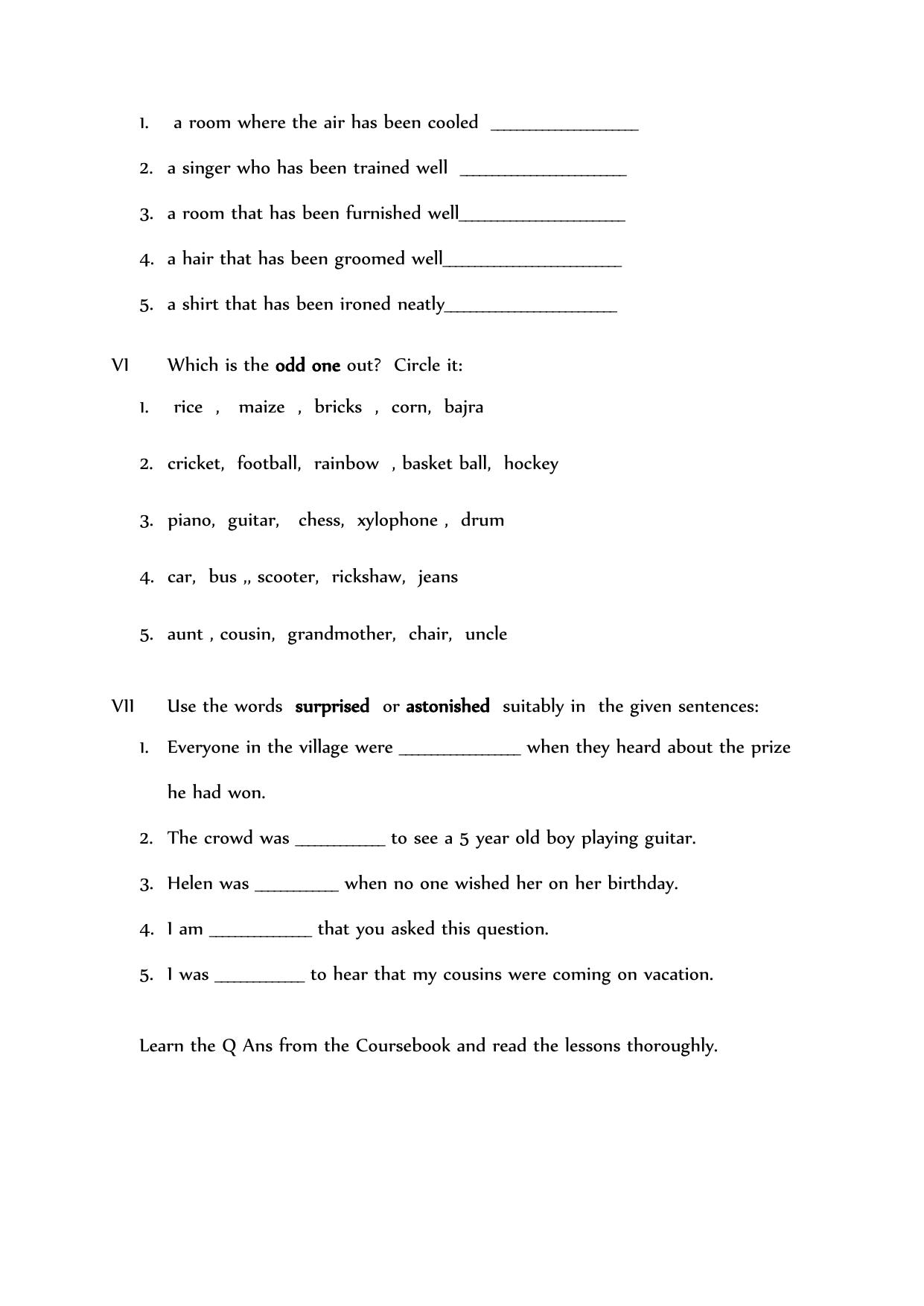 Worksheet for Class 4 English Assignment 138 Reading - Page 9